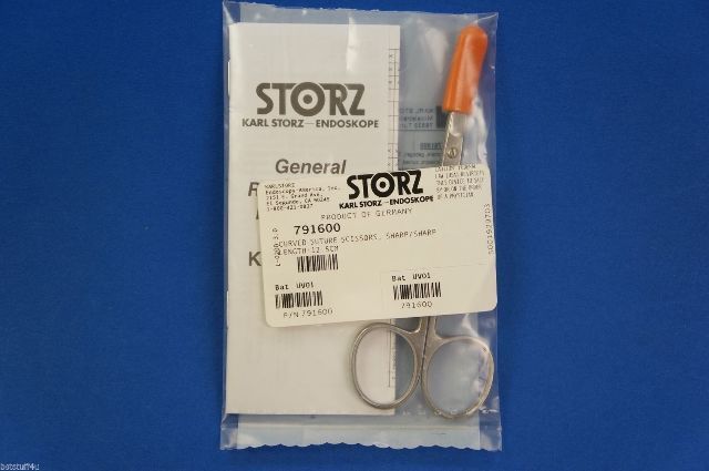 Karl Storz 791600 Curved Suture Scissors Sharp/Sharp Length 12.5cm