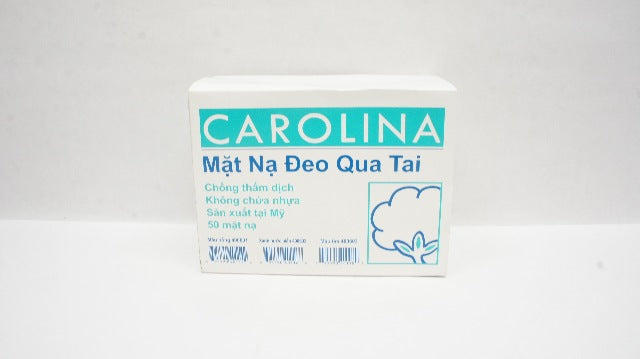 Carolina 400602 Earloop Anti-Fluid  Face Mask - Box of 50