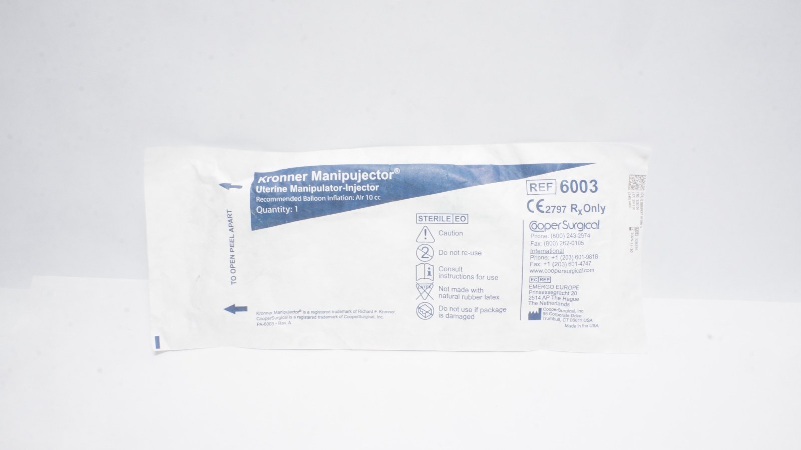 CooperSurgical 6003 Kronner Manipujector Uterine Manipulator