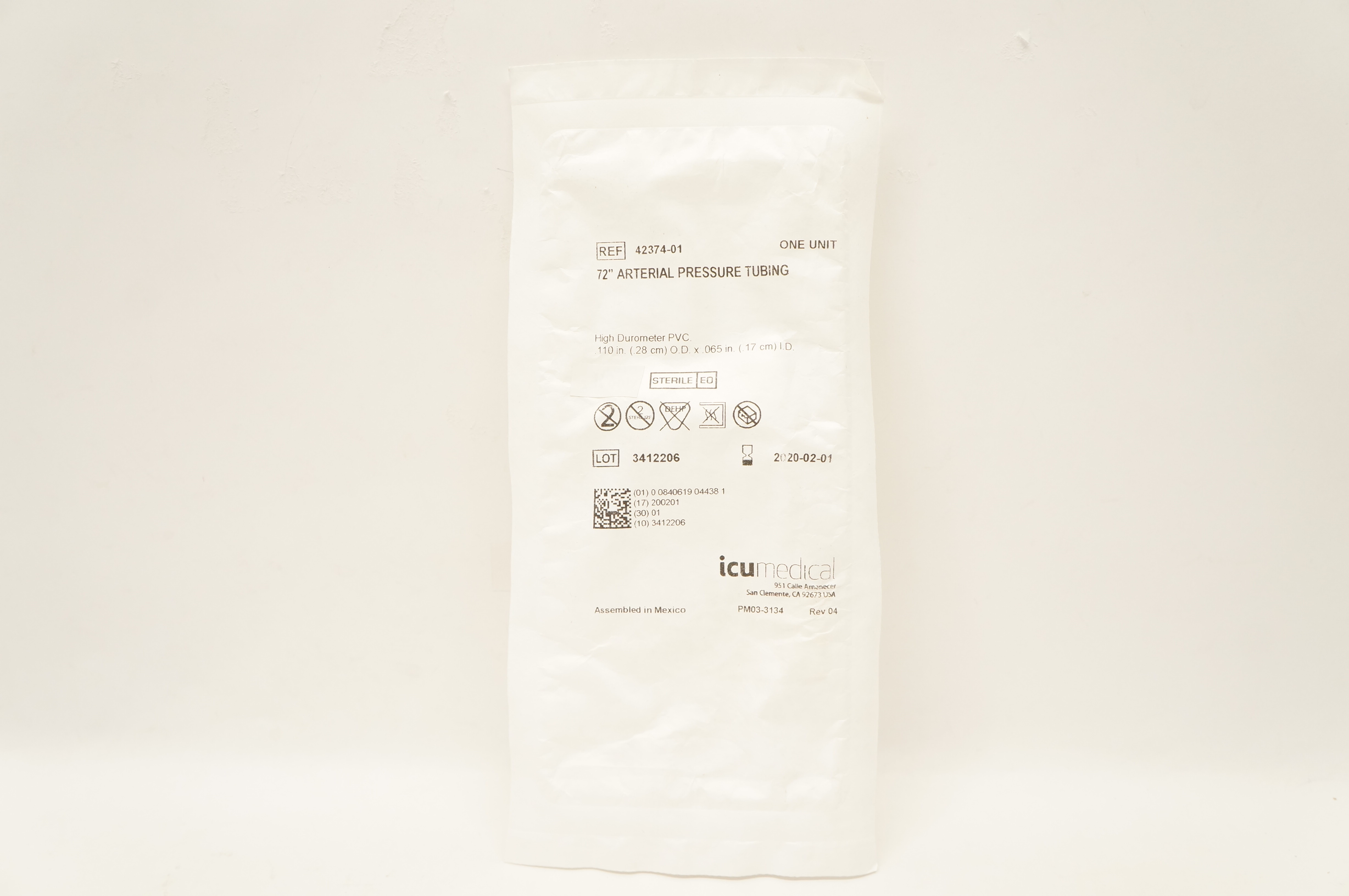 ICU Medical 42374-01 Arterial Pressure Tubing 72 inch (x)