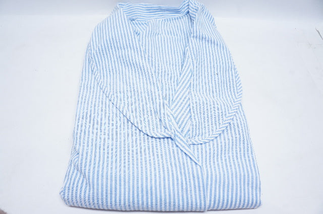 Fashion Seal Healthcare 1830 Patient Robe Unisex Large Blue Stripe Reusable