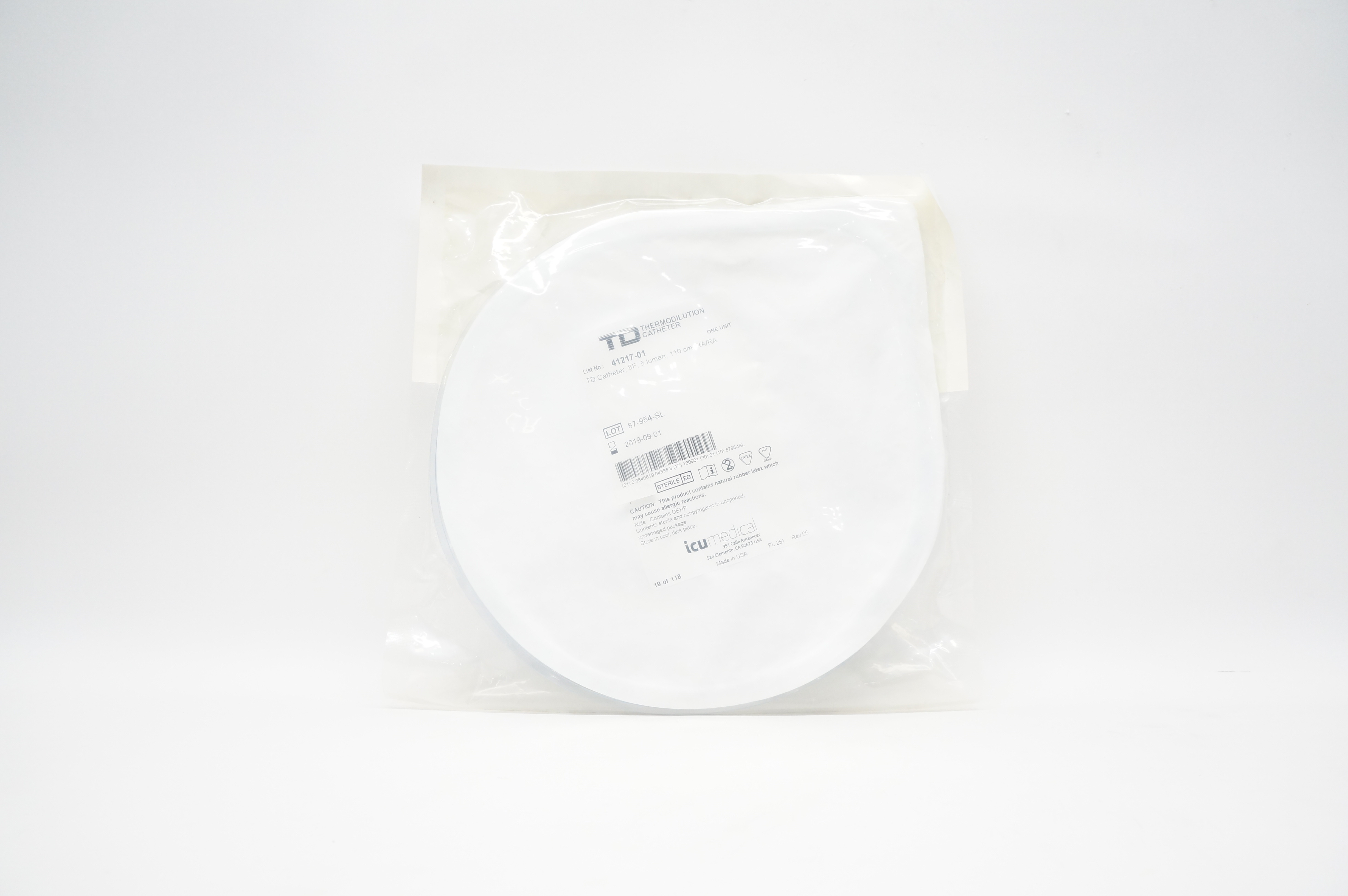 ICU Medical 41217-01 TD Thermodilution Cath. 8F x 5 lumen x 110cm RA/RA (x)