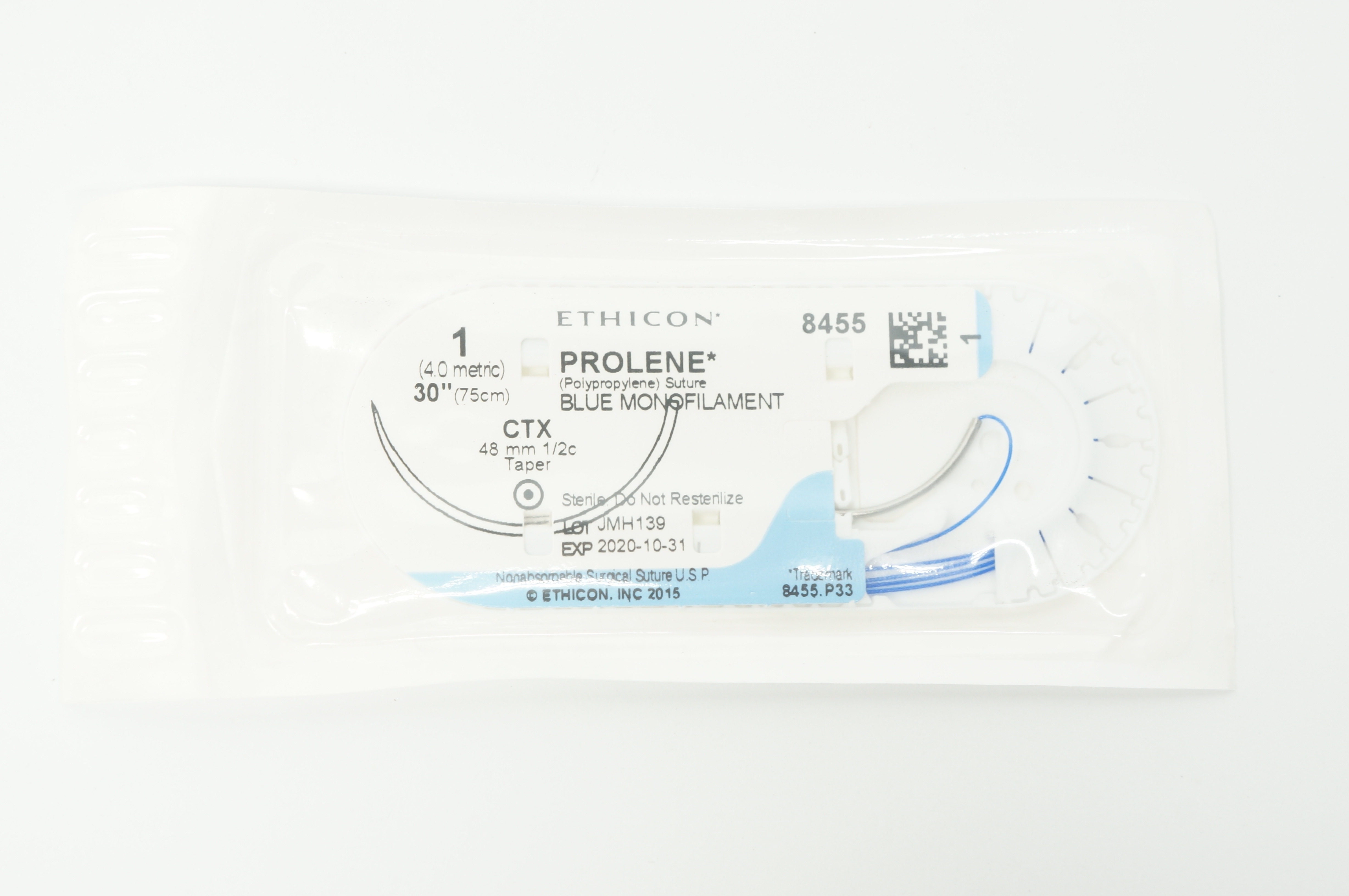 Ethicon 8455 1 PROLENE, CTX, 48mm 1/2c Taper, 30inch (x)