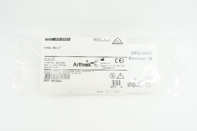 Arthrex AR-2663 K-Wire .062 x 3inch - Pack of 4
