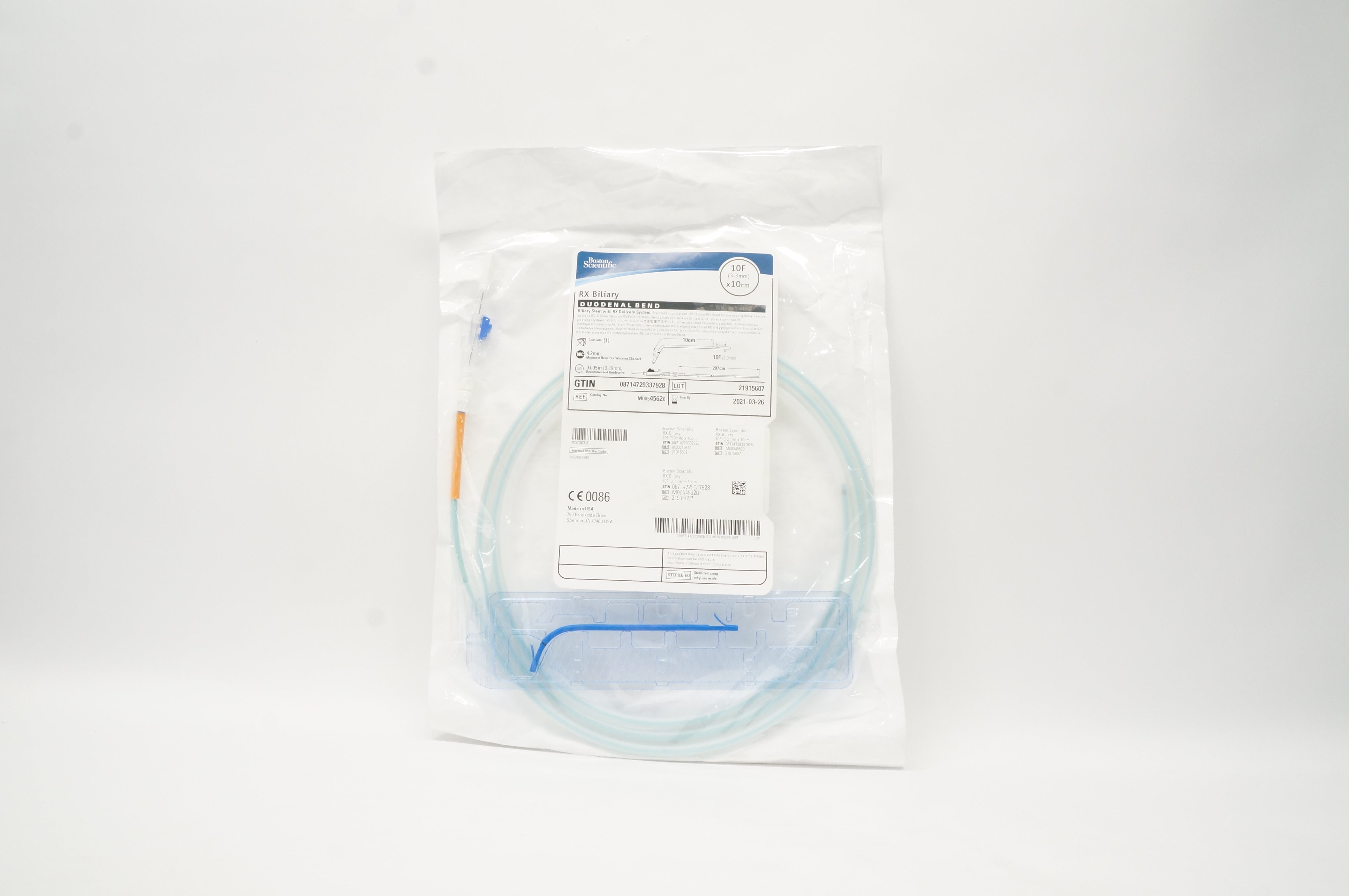Boston Scientific M00545550 Biliary Stnt with RX Delivery System 10F x 10cm (x)