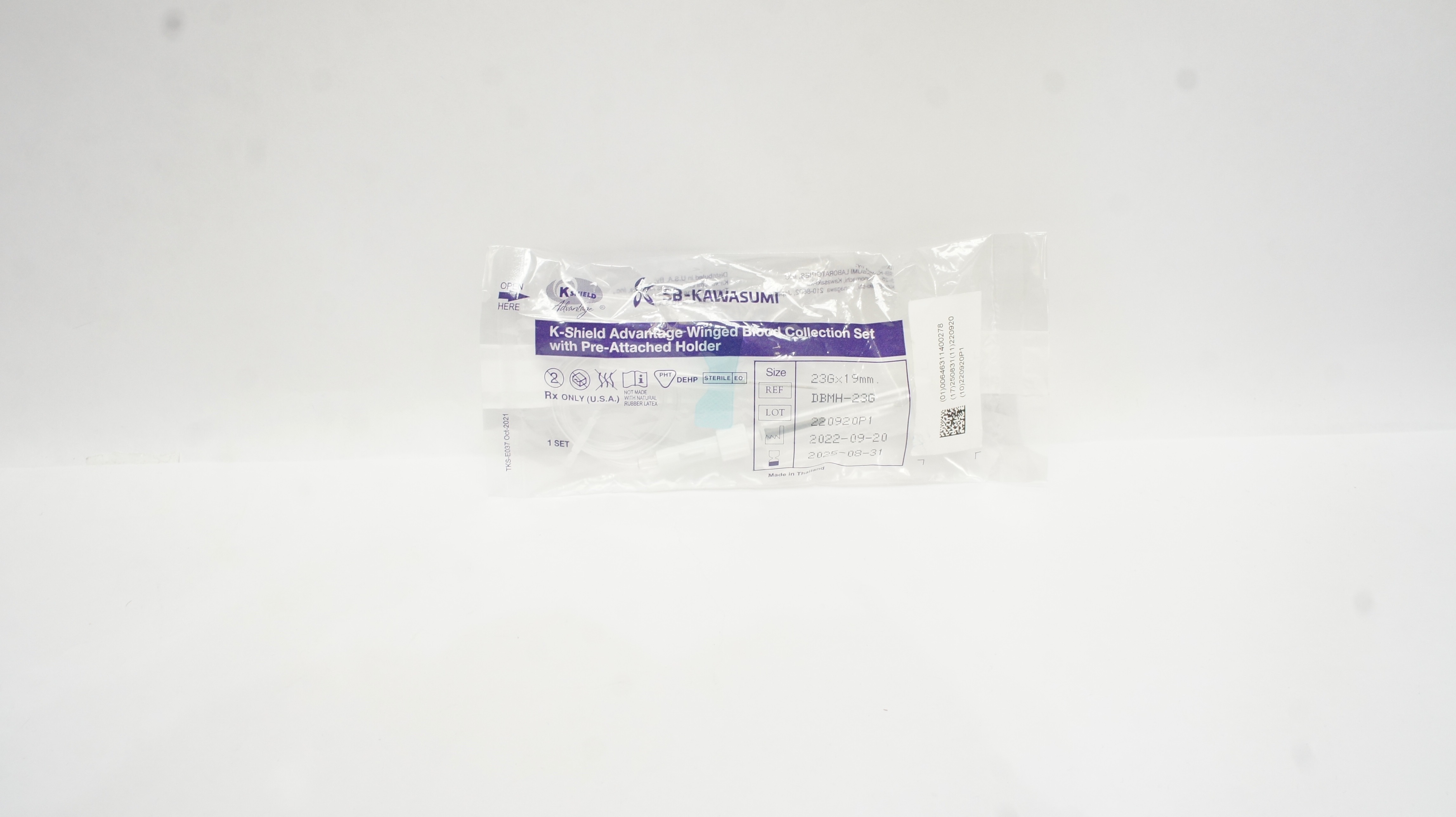 K-Shield DBMH-23G Kawasumi Advantage Winged Blood Collection Set 23G x 19mm