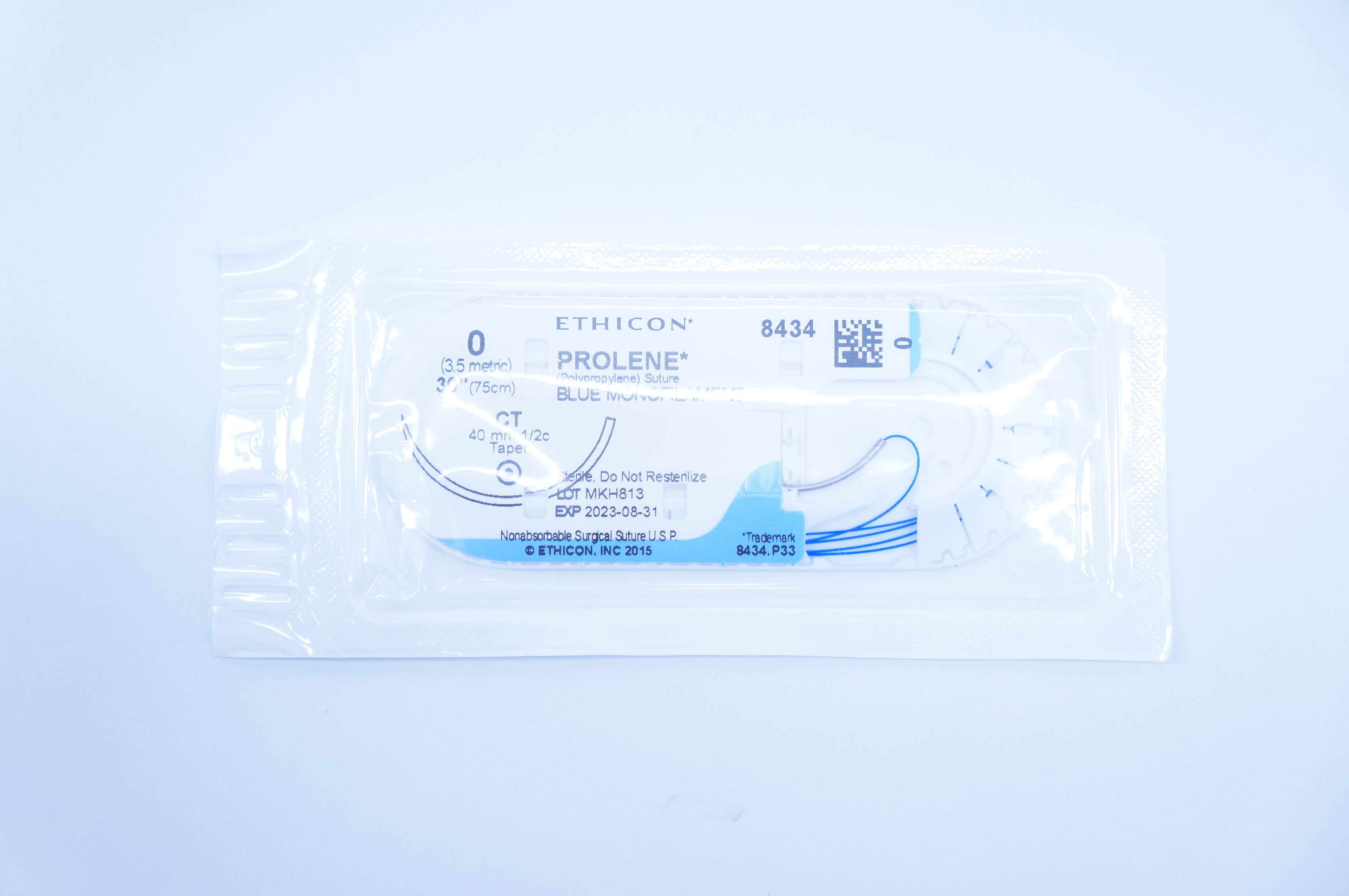 Ethicon 8434 0 PROLENE, CT, 40mm 1/2c Taper, 30inch