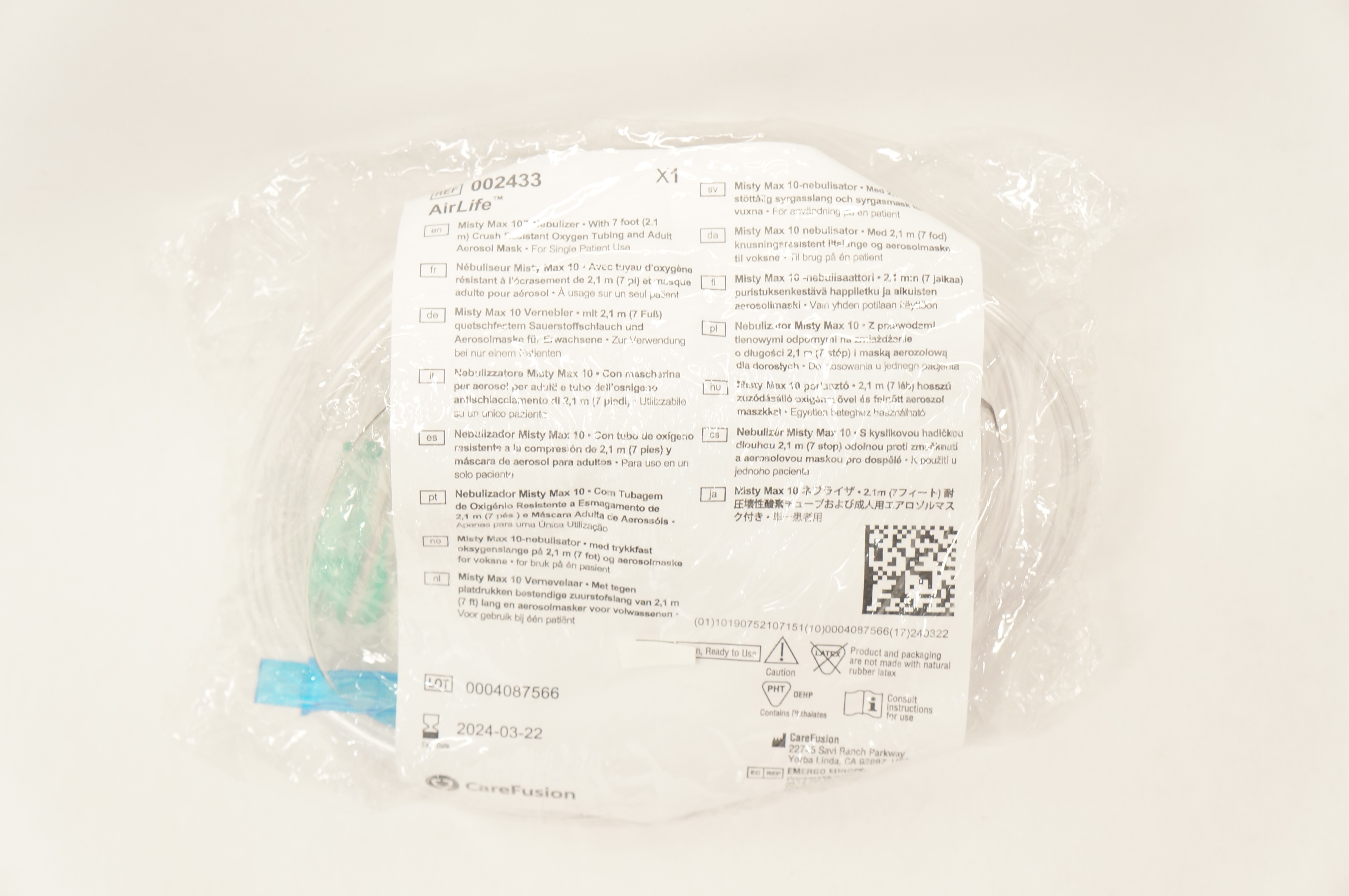CareFusion 002433 AirLife Misty Max 10inch Nebulizer