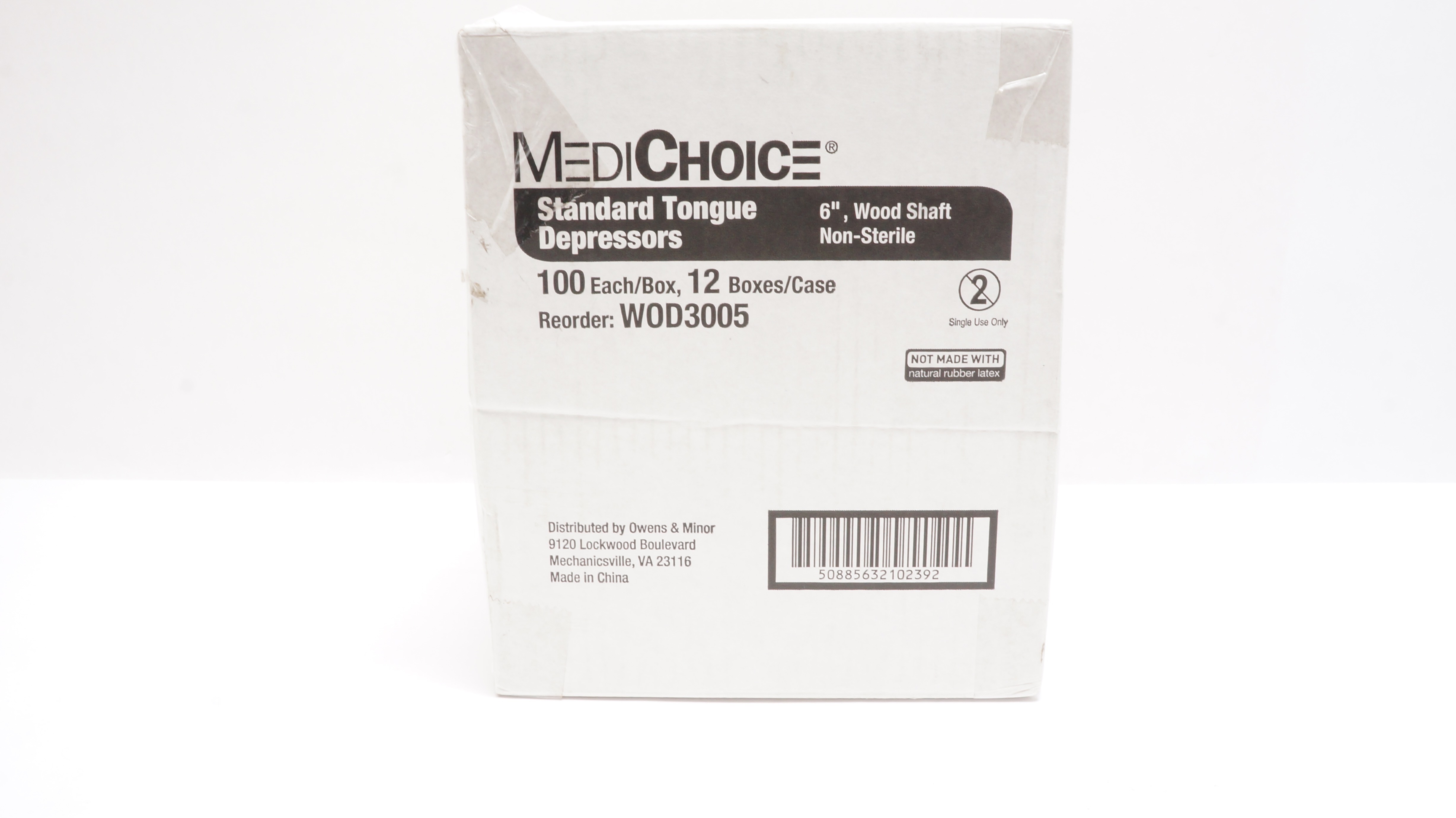 MediChoice WOD3005 Standard Tongue Depressors Wood Shaft, 6inch - Case of 1200