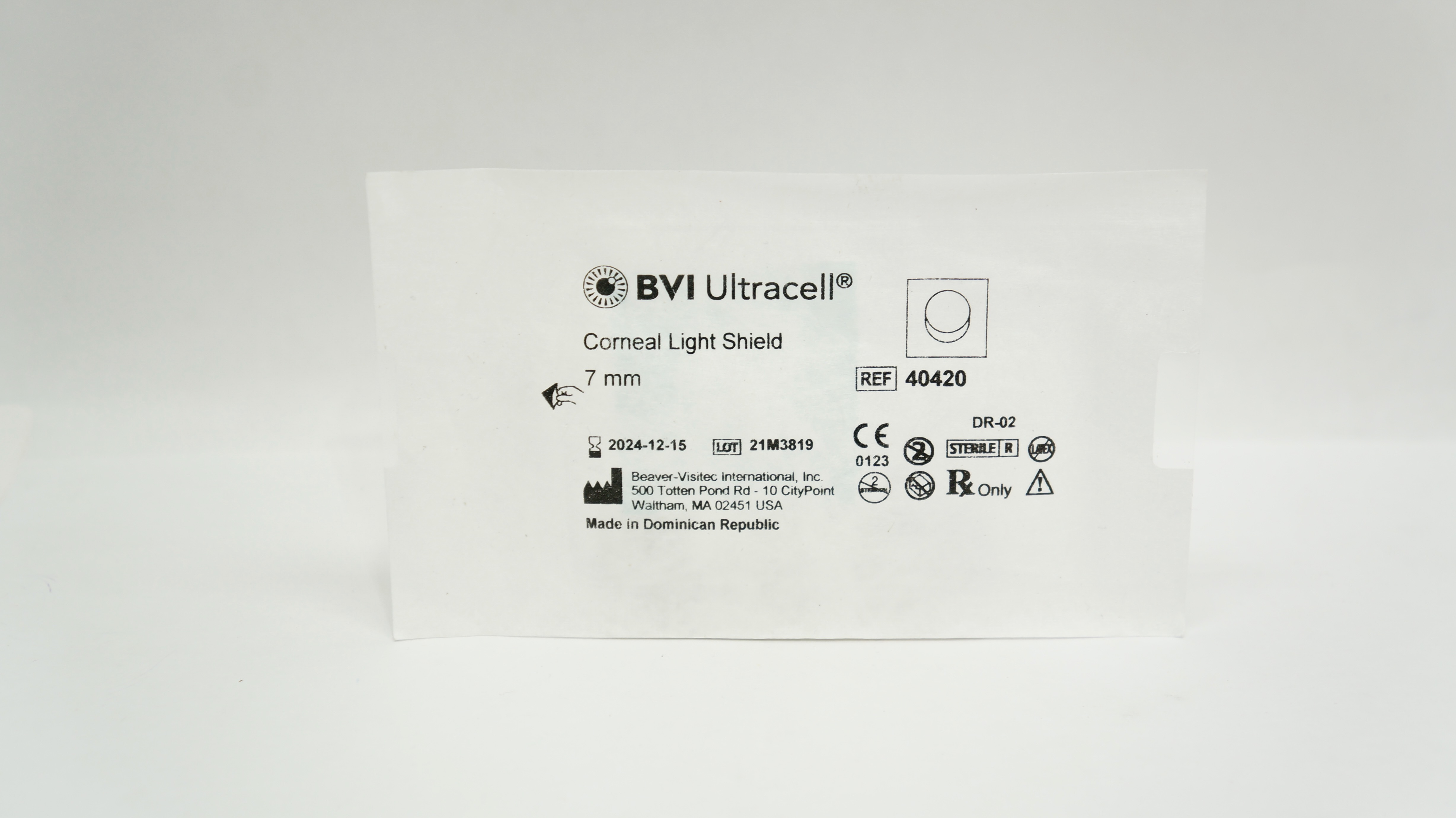 BVI Beaver 40420 Ultracell Corneal Light Shield 7mm