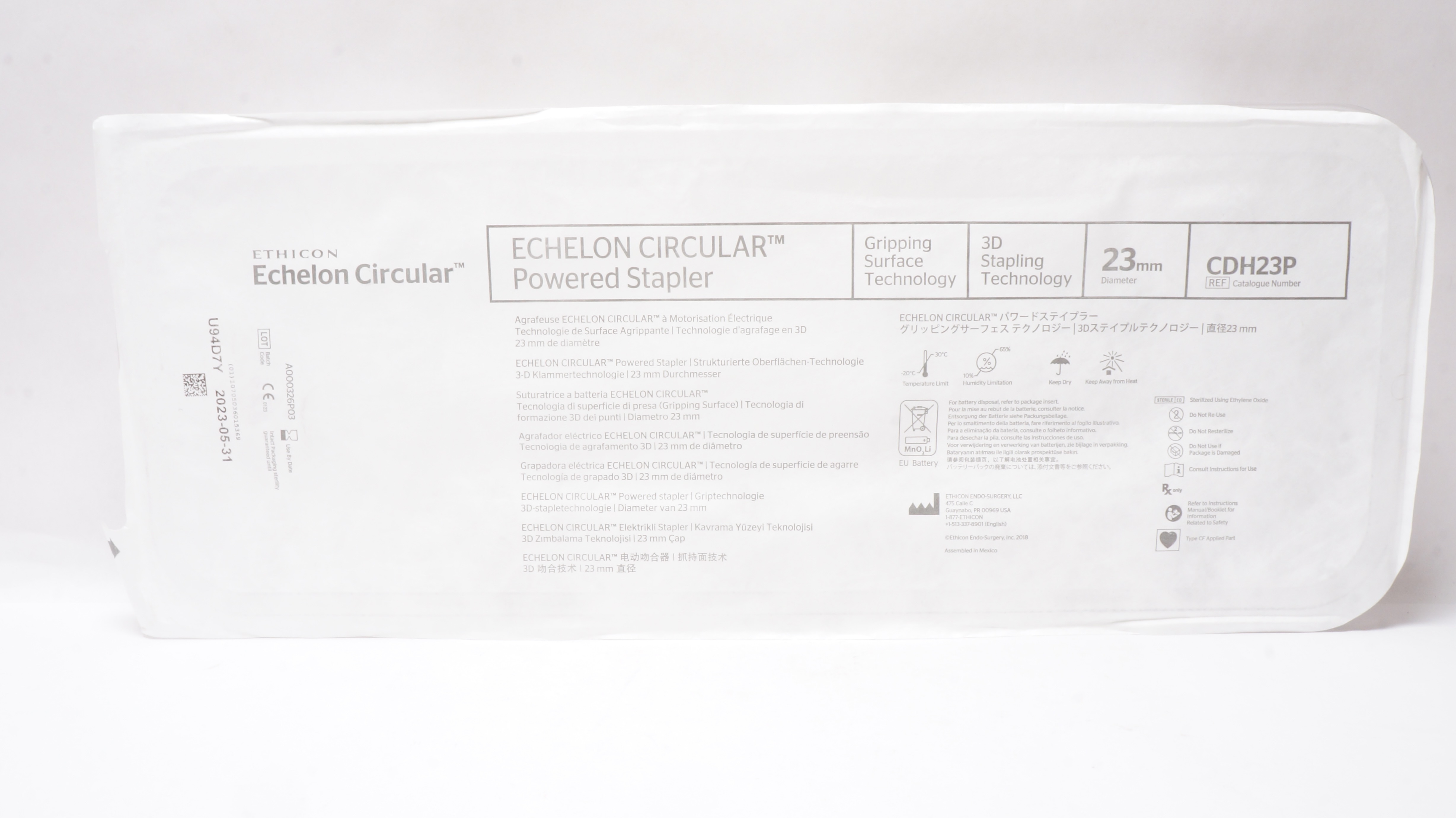 Ethicon CDH23P Echelon Circular, Powered Stapler 23mm