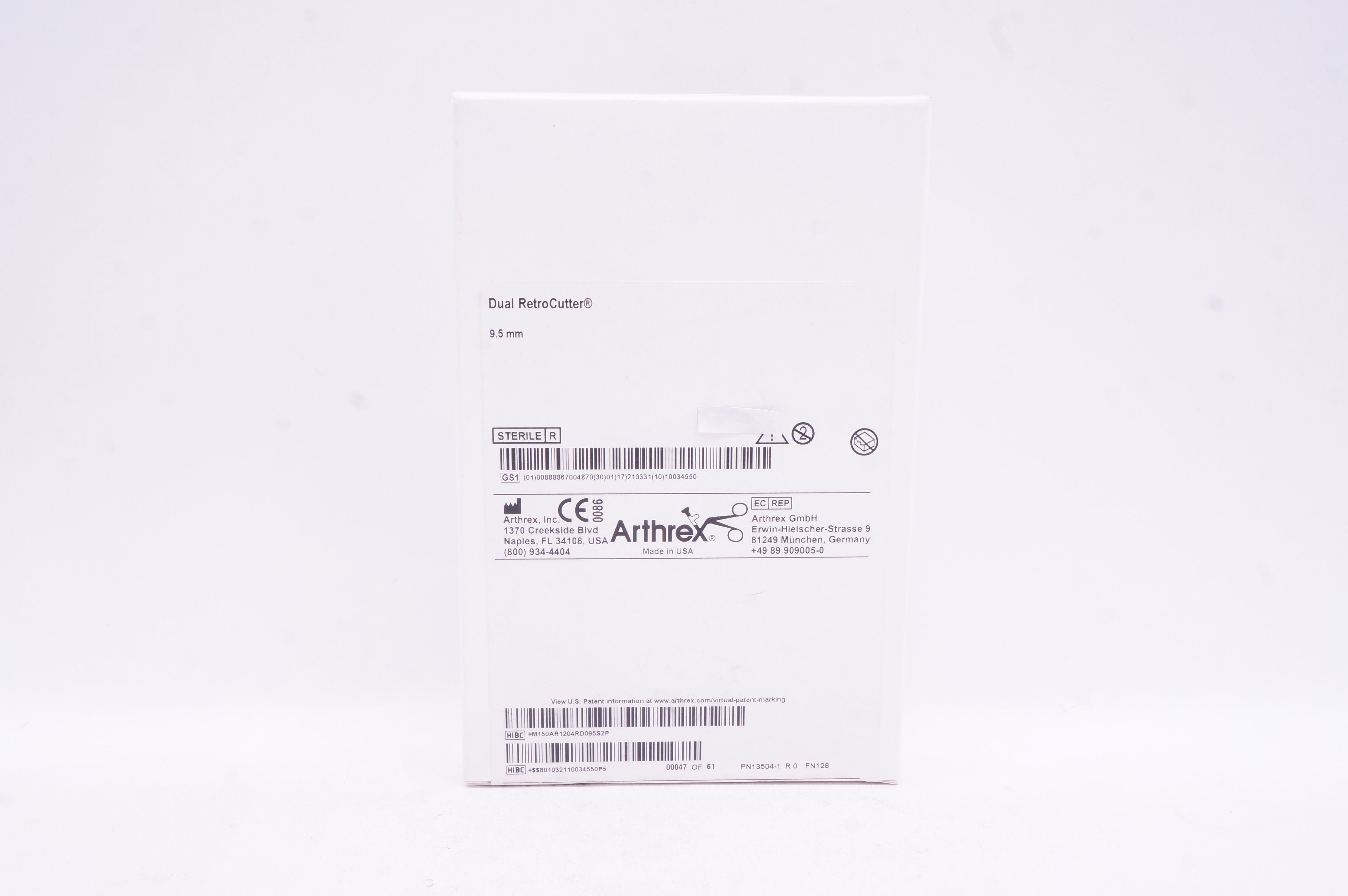 Arthrex AR-1204RD-095S Dual Retro Cutter 9.5mm (x)