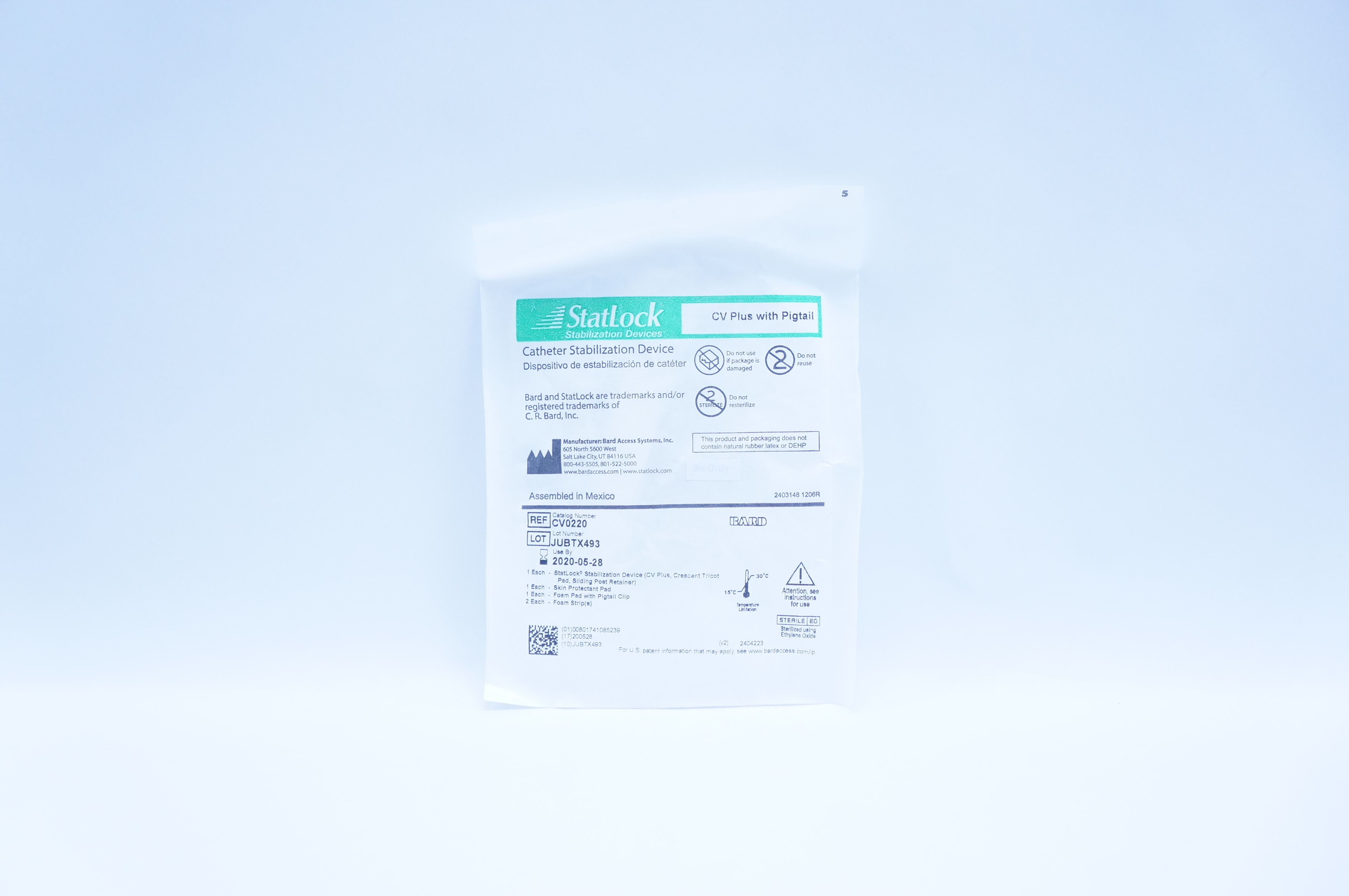 Bard CV0220 StatLock Cath. Stabilization Device (x)