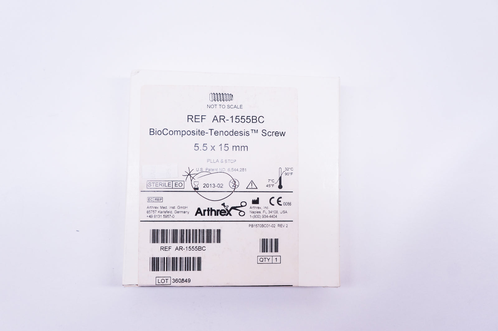 Arthrex AR-1555BC BioComposite-Tenodesis Screw 5.5 x 15mm (x)