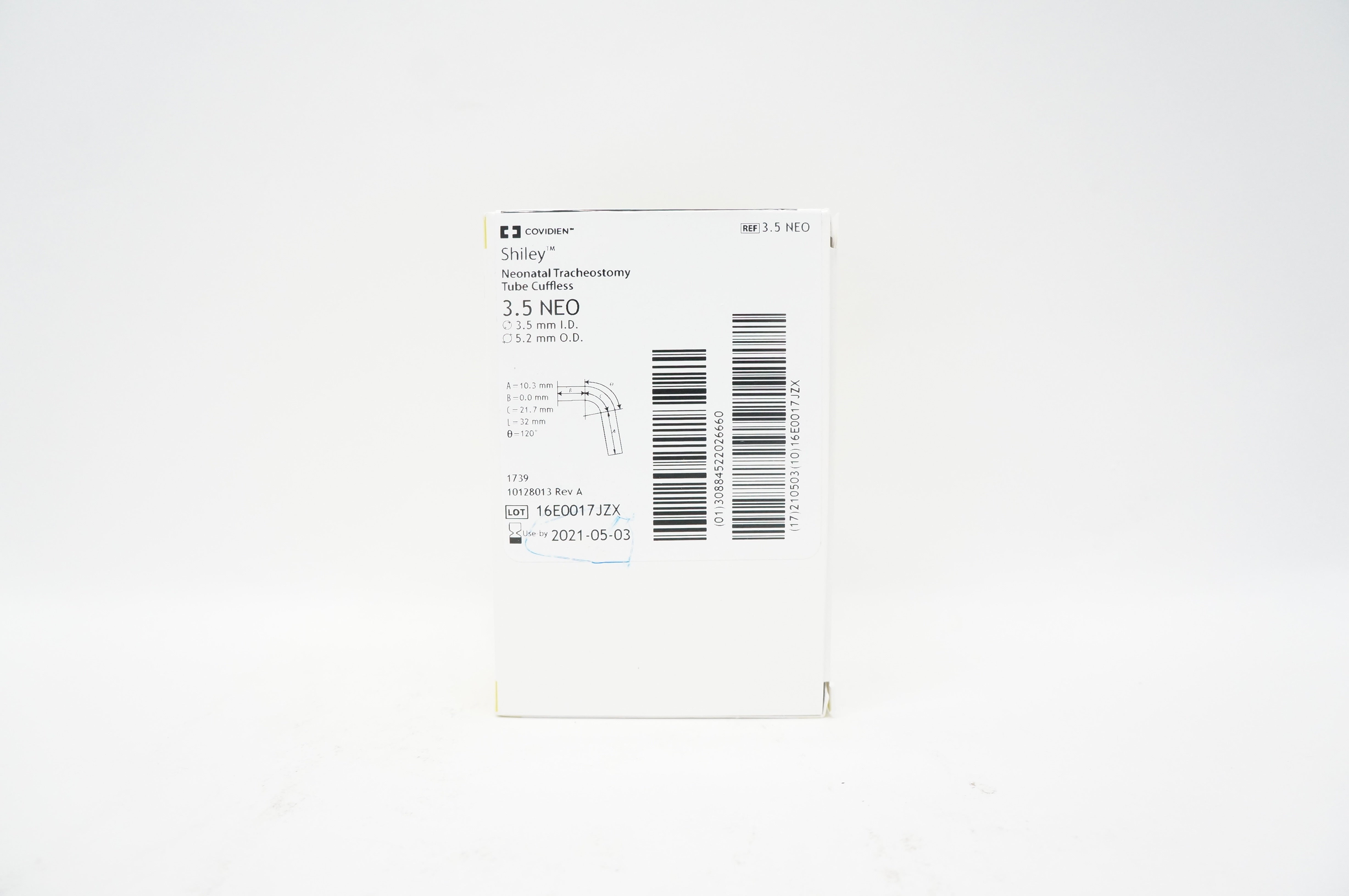Covidien 3.5NEO Neonatal Tracheostomy Tube Cuffless 3.5mm ID x 5.2mm OD (x)