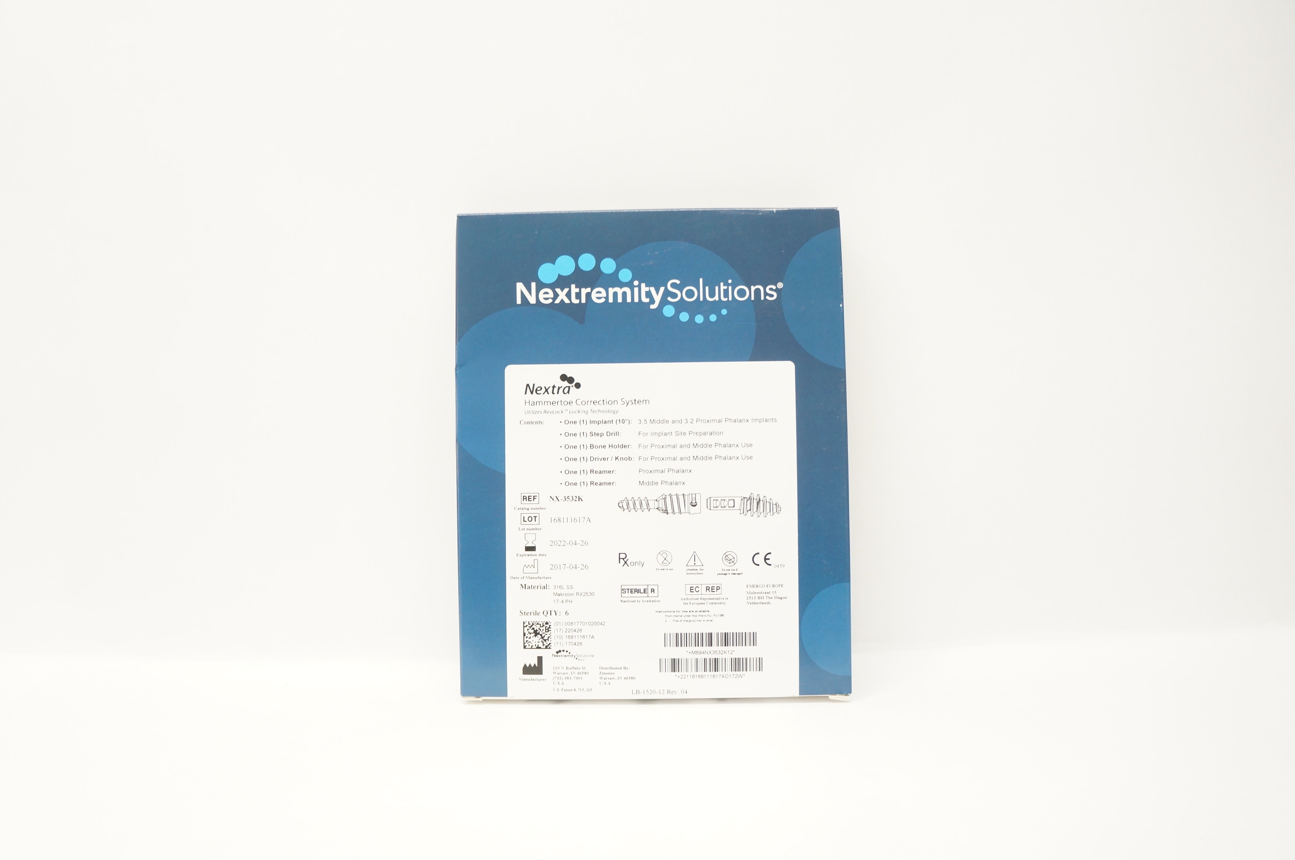 Nextremity Solutions NX-3532K Hammertoe Correction System (x) - Box of 6