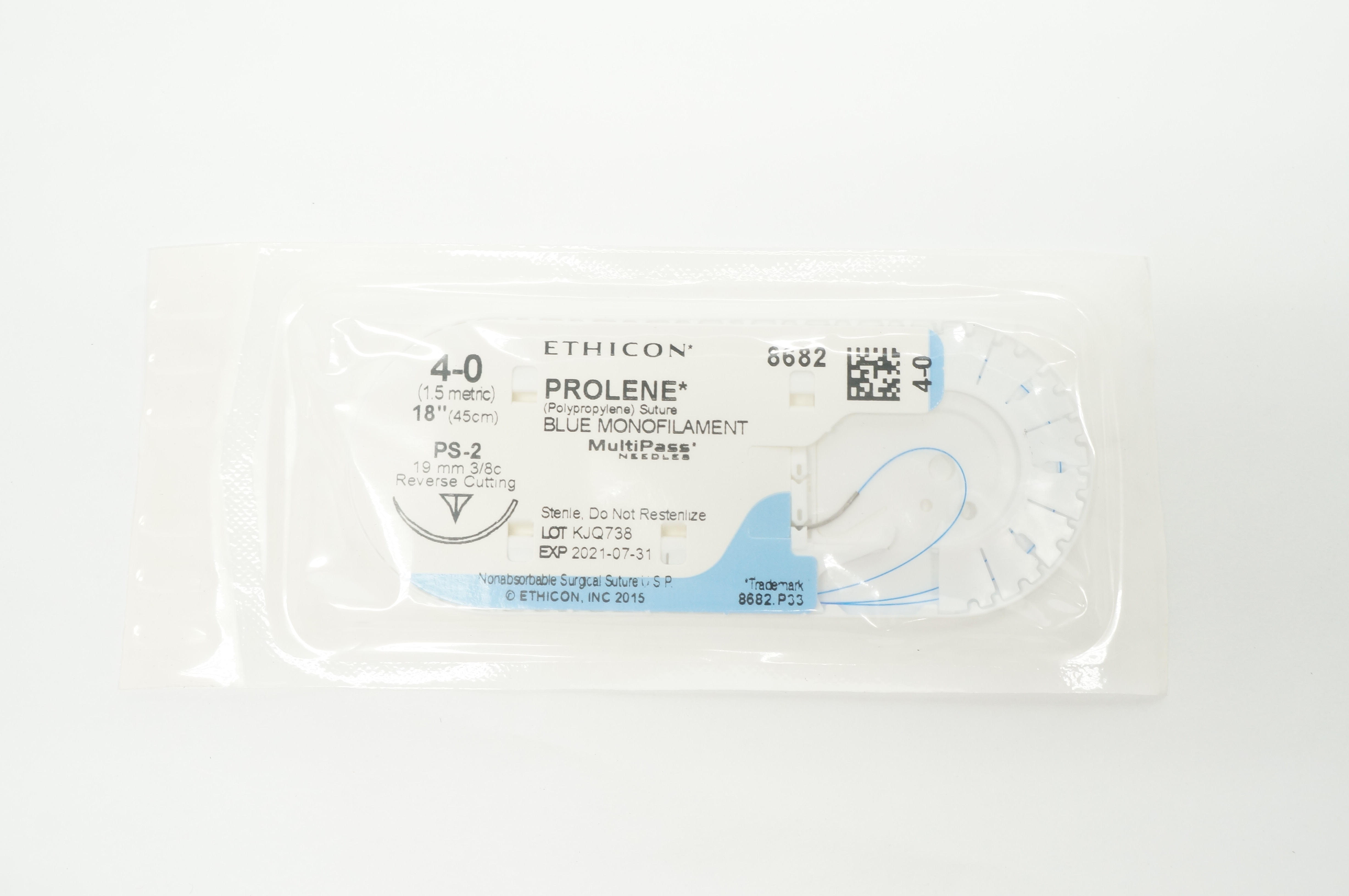 Ethicon 8682 4-0 Prolene Polypropylene Stre Mono Blu PS-2 18inch (x)