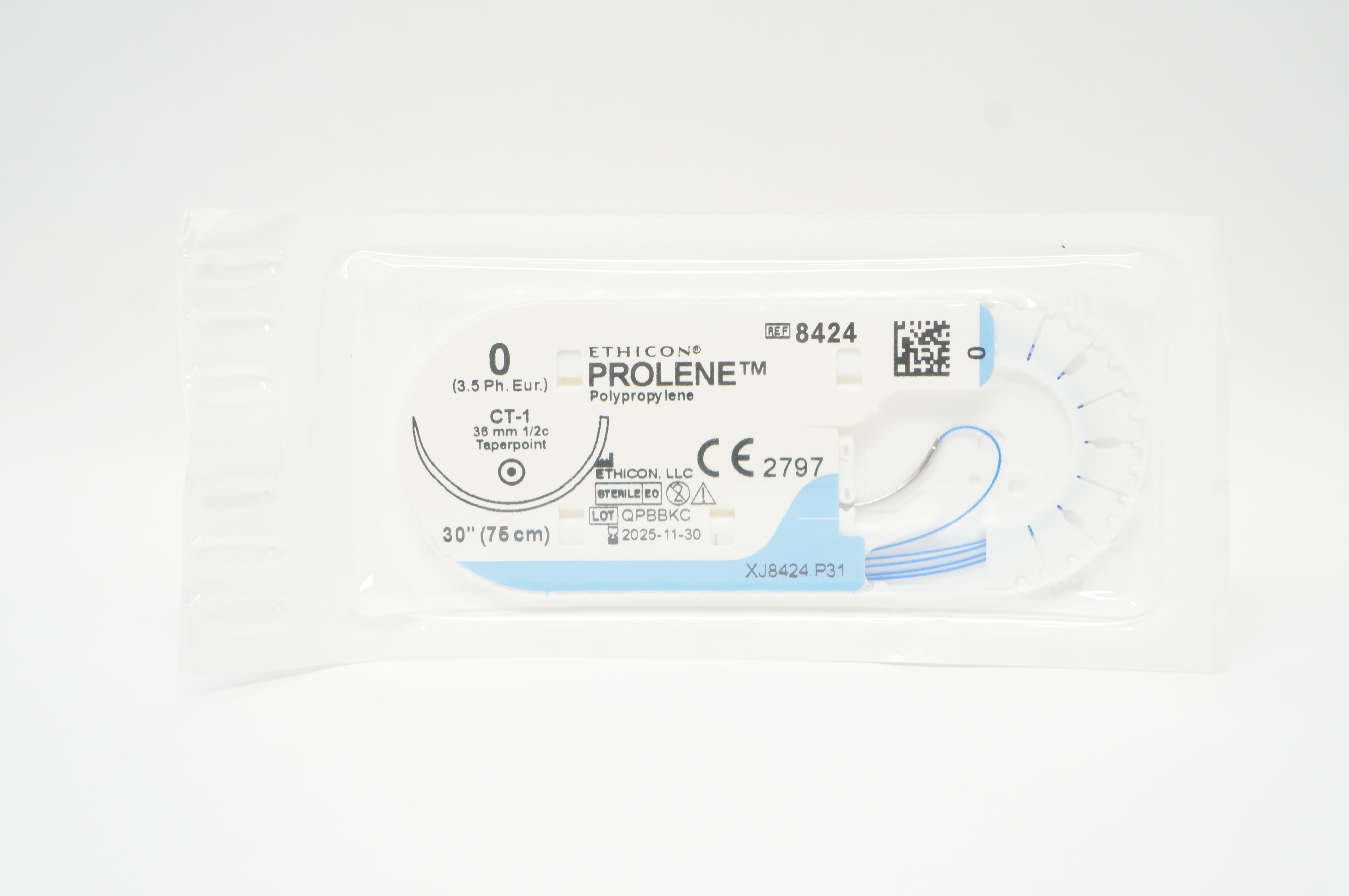 Ethicon 8424 0 PROLENE Stre Blue Monofilament CT-1, 36mm 1/2c Taperpoint, 30inch