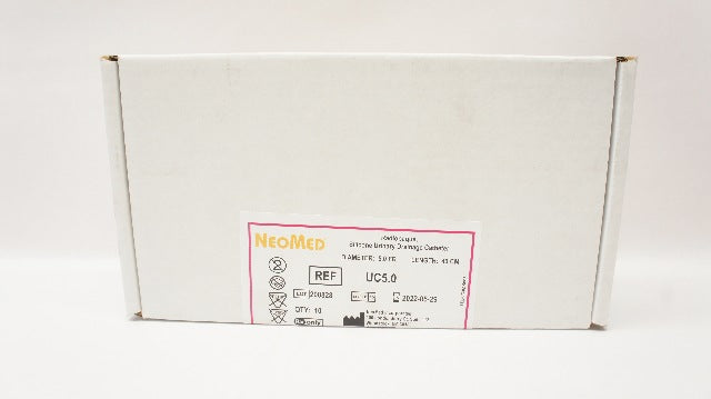 NeoMed UC5.0 Radiopaque Silicone Urinary Drainage Cath 5.0Fr x 40cm(x)-Box of 10