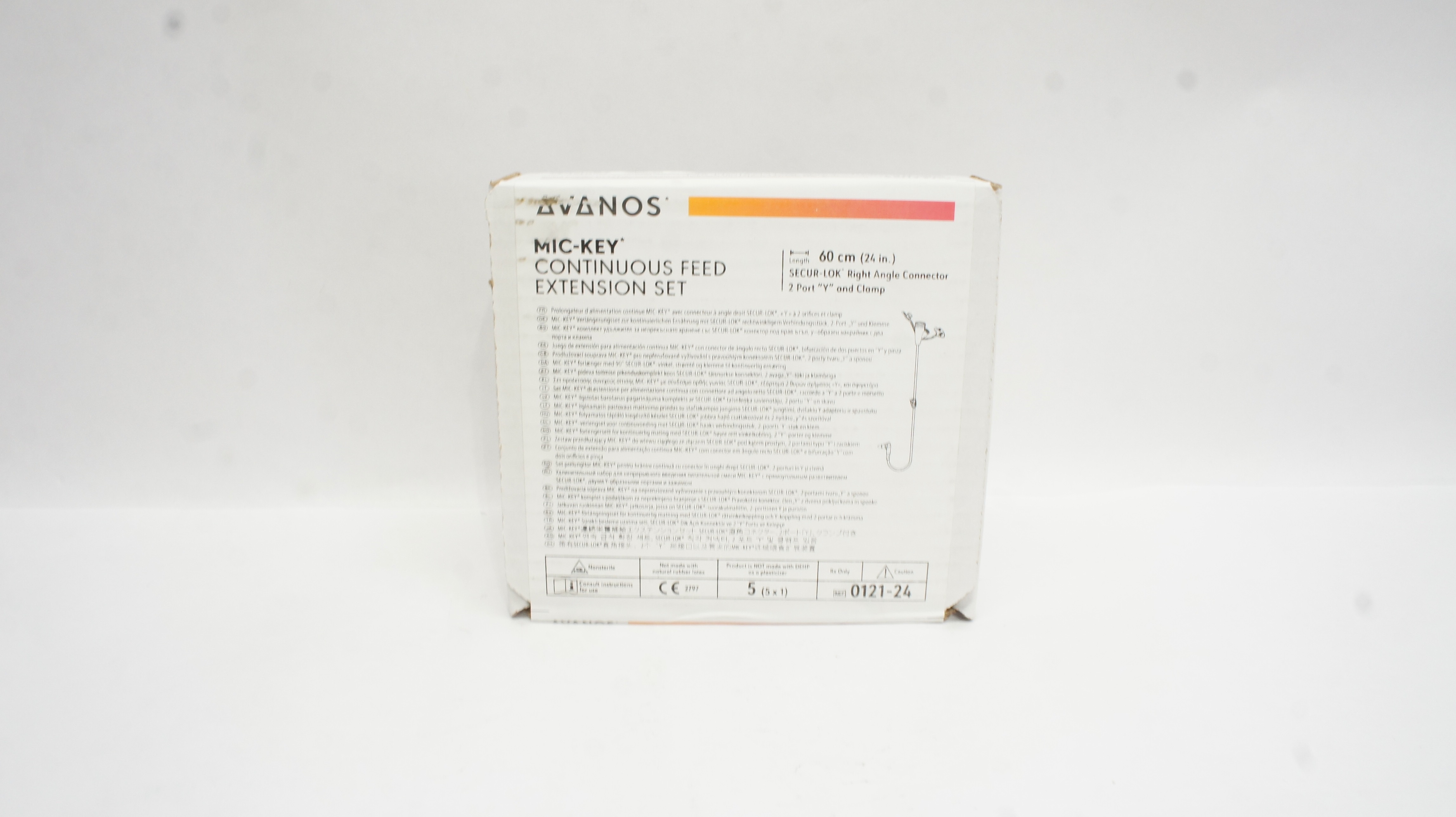 Avanos 0121-24 MIC-KEY Contonuous Feed Extension Set 24 inch - Box of 5