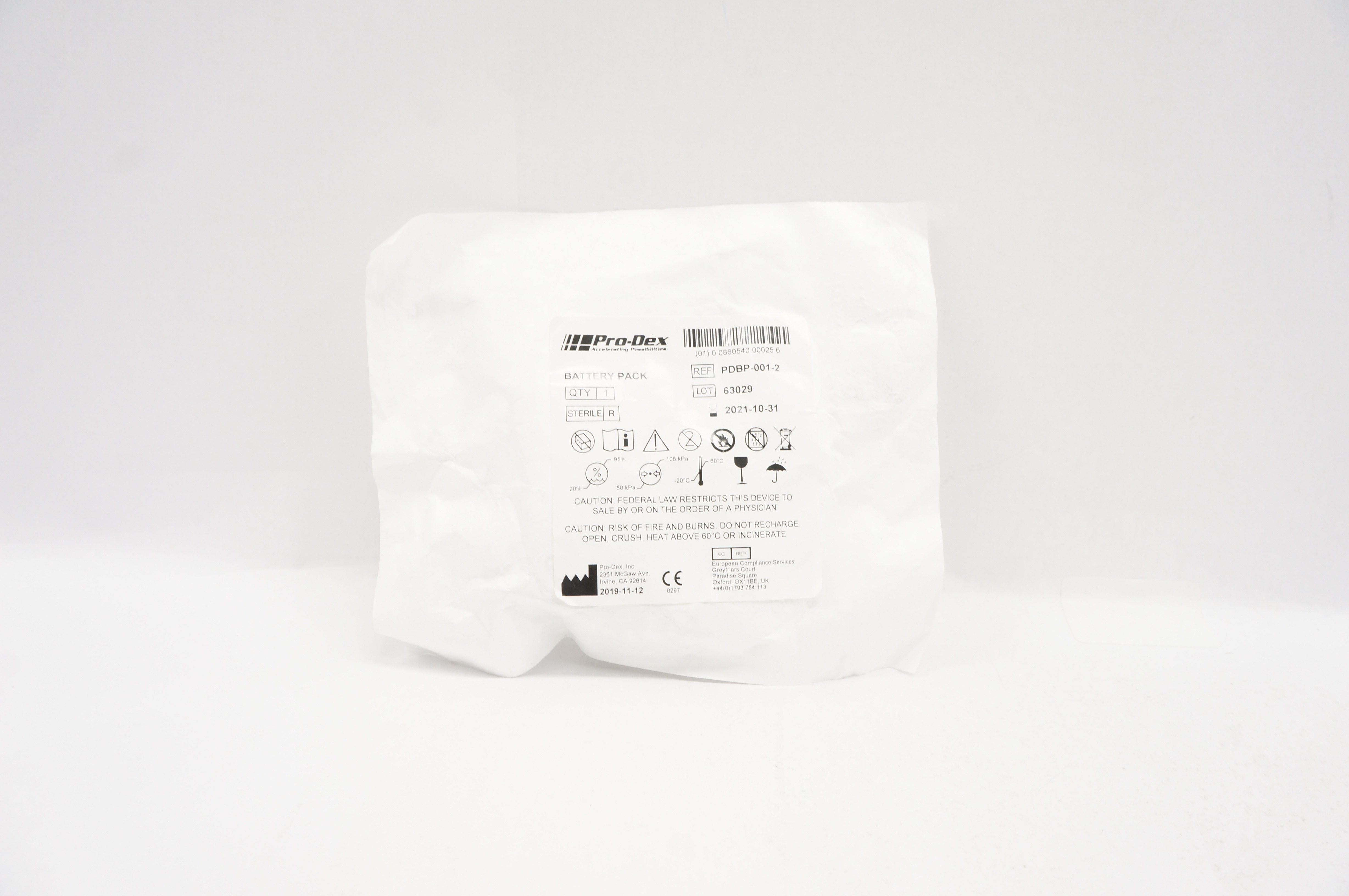 Pro-Dex PDBP-001-2 Battery Pack (x)