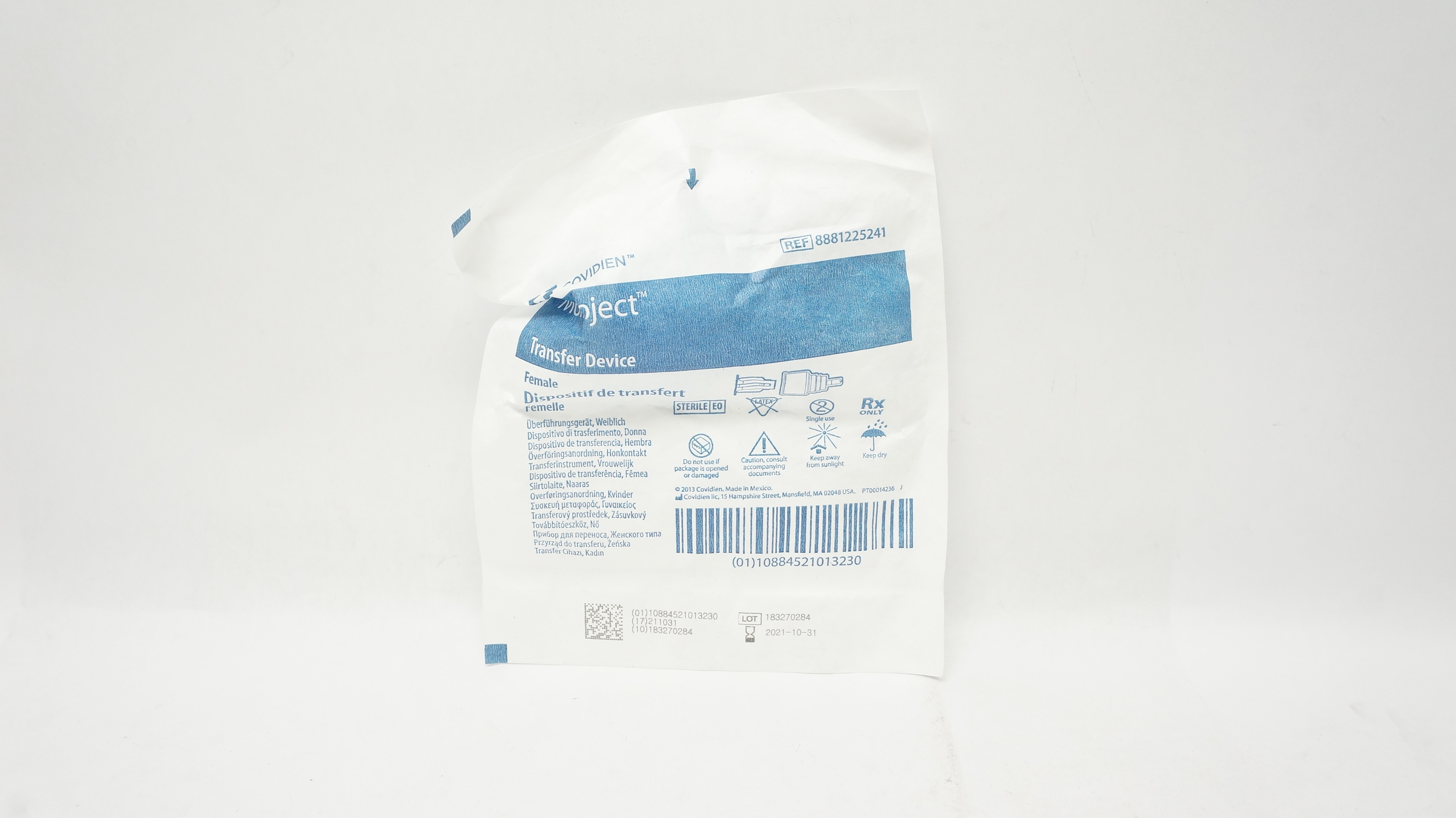 Covidien 8881225241 Monoject Transfer Device Female (x)