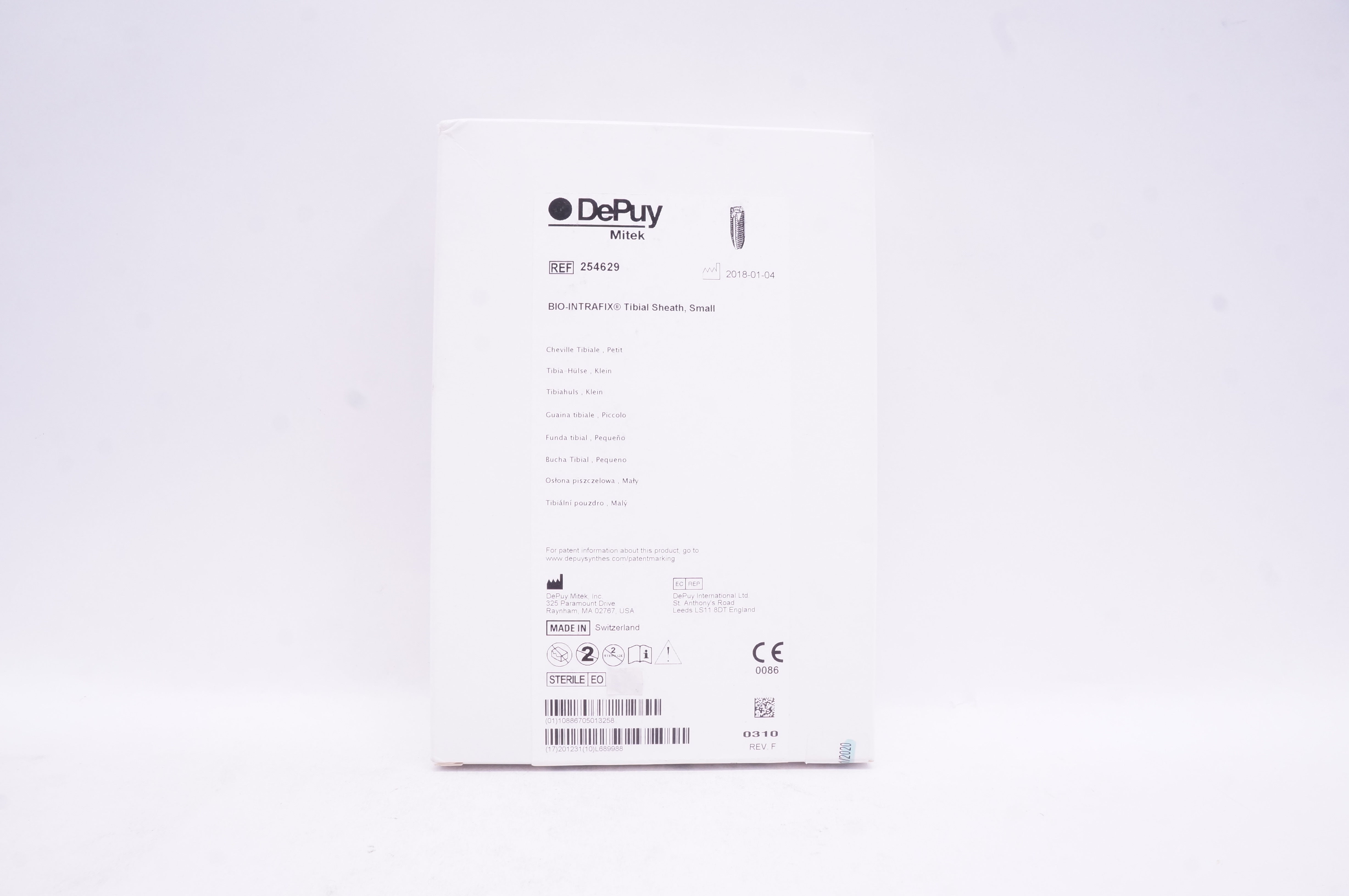 DePuy 254629 Mitek Bio-Intrafix Tibial Sheath Small (x)