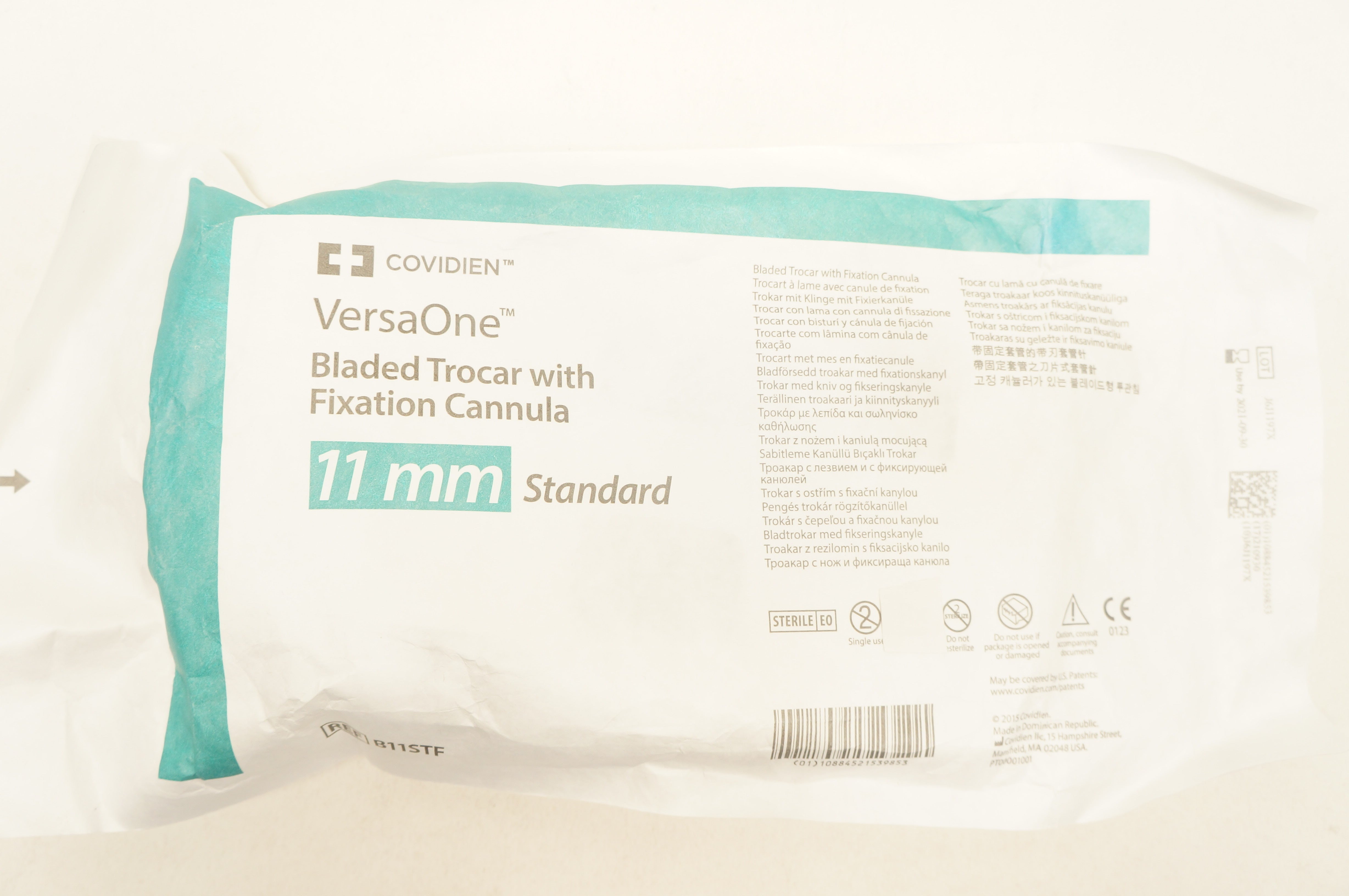 Covidien B11STF VersaOne Bladed Trocar with Fixation Cannula 11mm Standard (x)