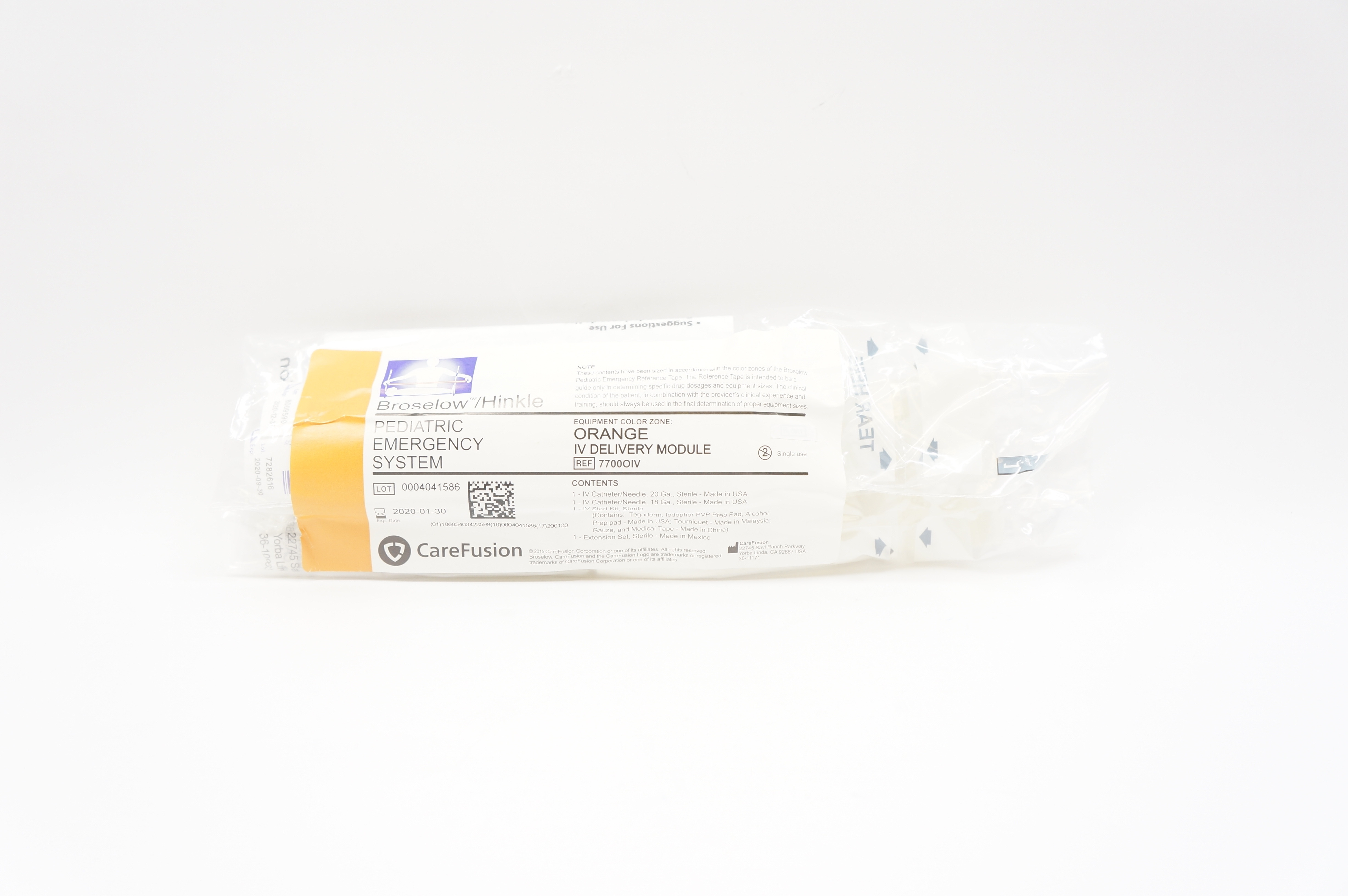 CareFusion 7700OIV Pediatric Emergency System Orange IV Delivery Module (x)