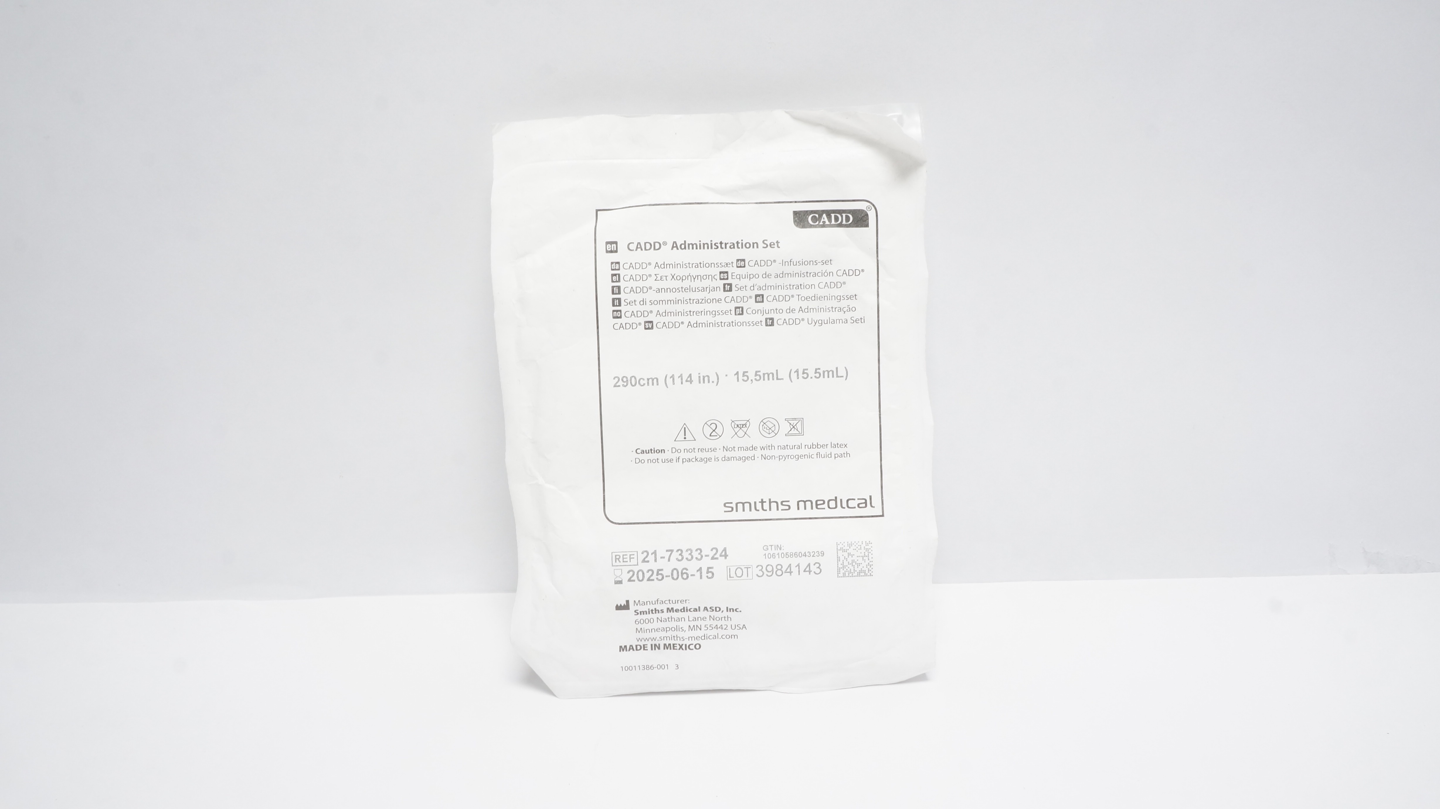Smiths Medical 21-7333-24 CADD Administration Set 114In x 15.5ml (x)