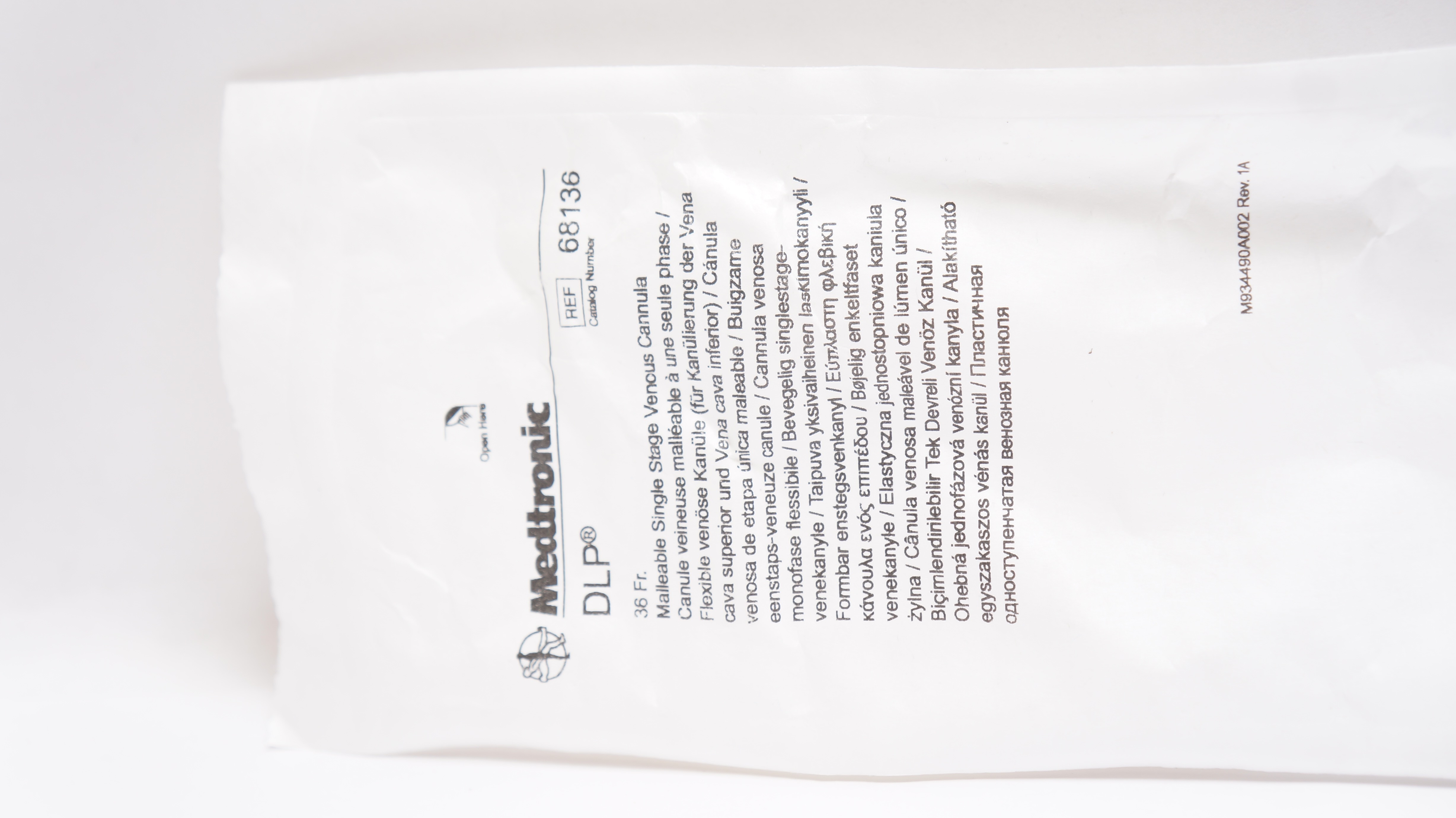 Medtronic 68136 DLP Malleable Single Stage Venous Cannula 36 Fr. (x)