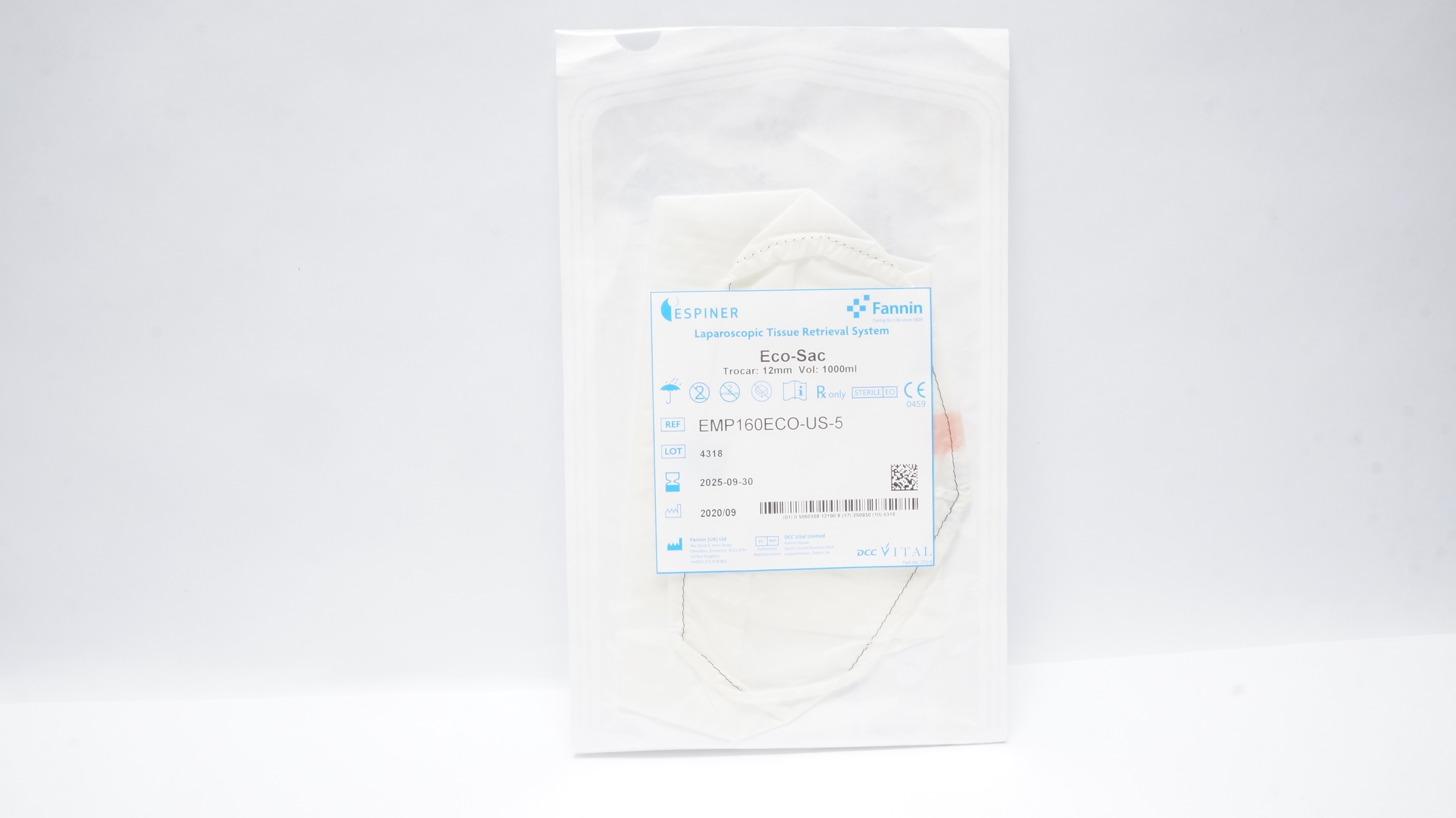 Fannin EMP160ECO-US-5 Espiner Laparoscopic Tissue Retrieval System, Trocar