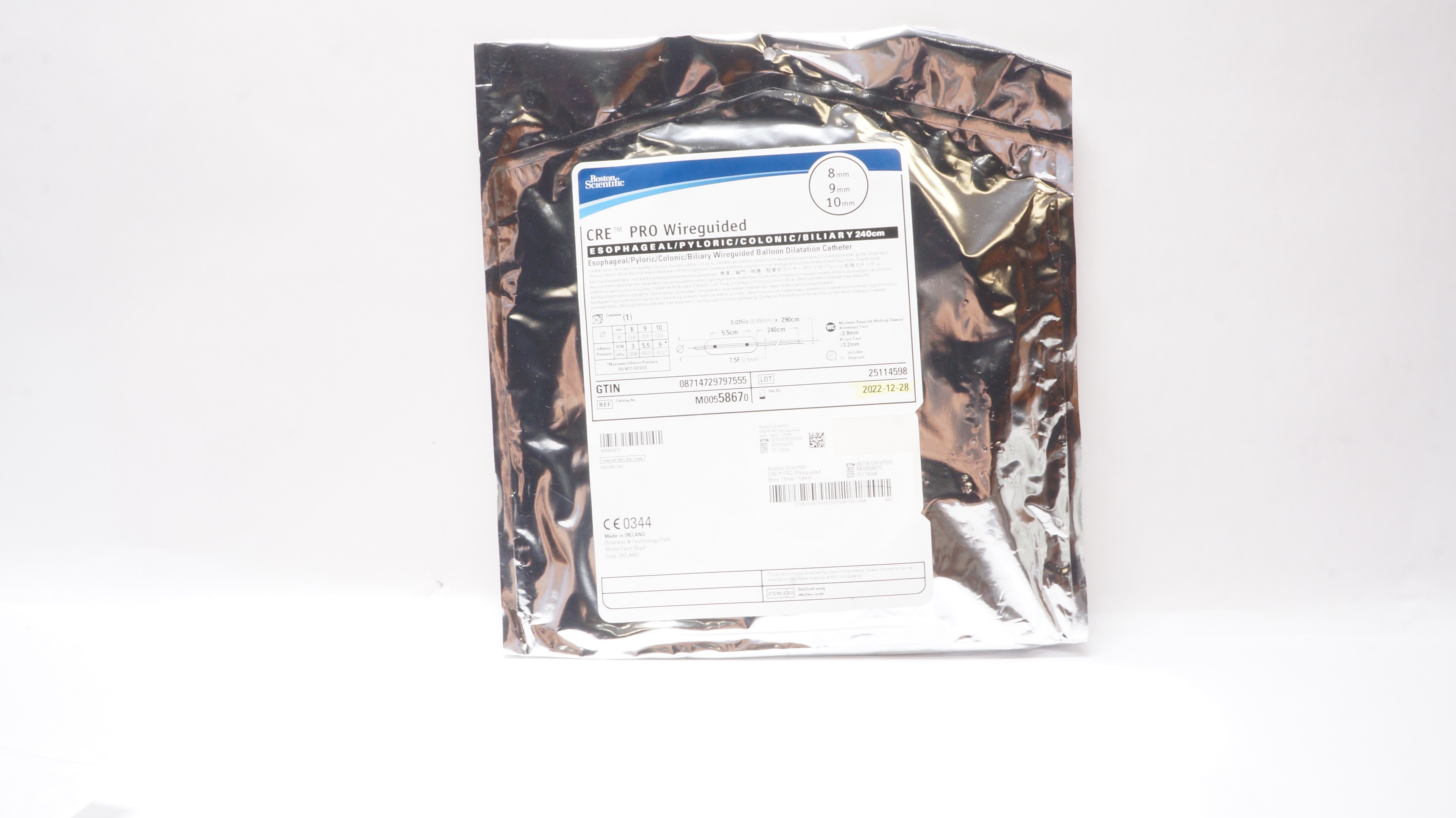 Boston Scientific M00558670 CRE PRO Wireguided Dilatation Cath. 8x9x10mm (x)