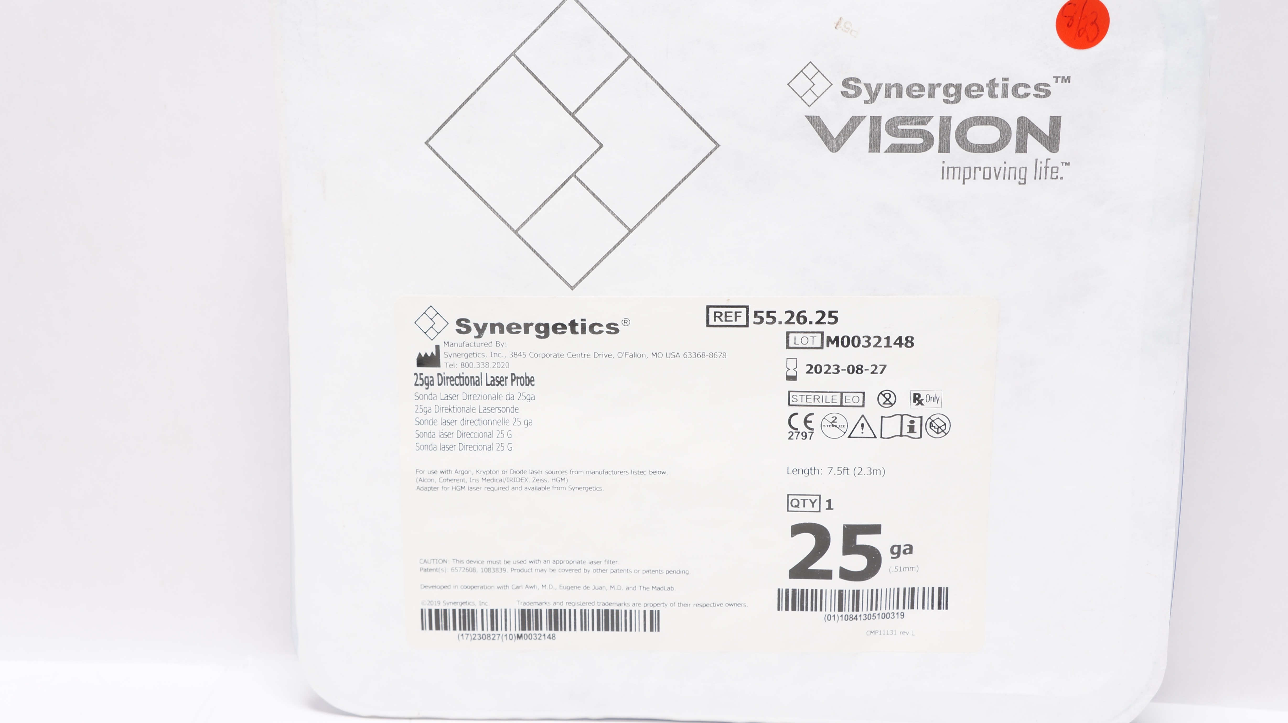 Synergetics 55.26.25 Vision 25Ga Directional Laser Probe (x)