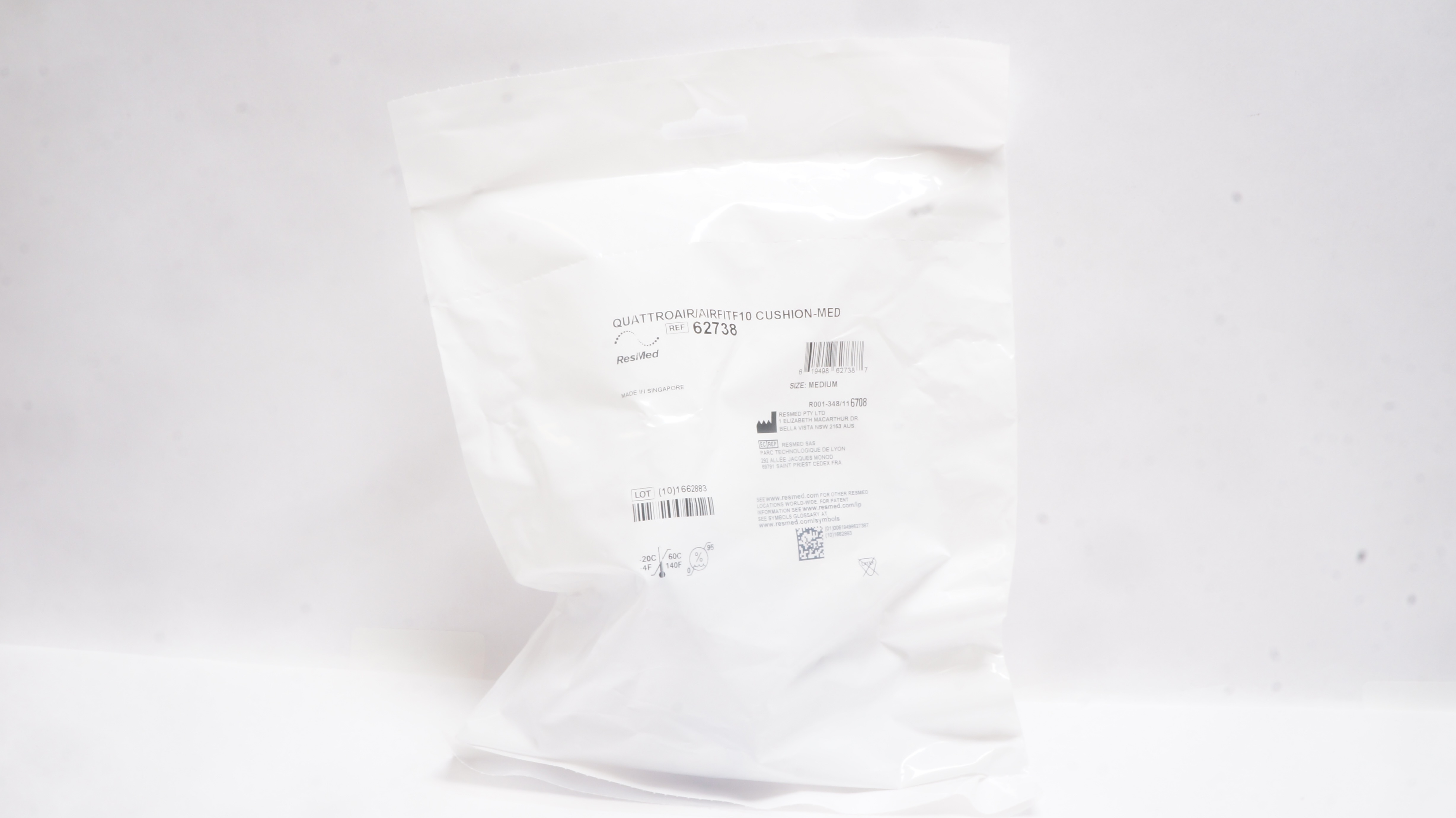 Resmed 62738 Quattroair/Airfitf 10 Cushion, Medium