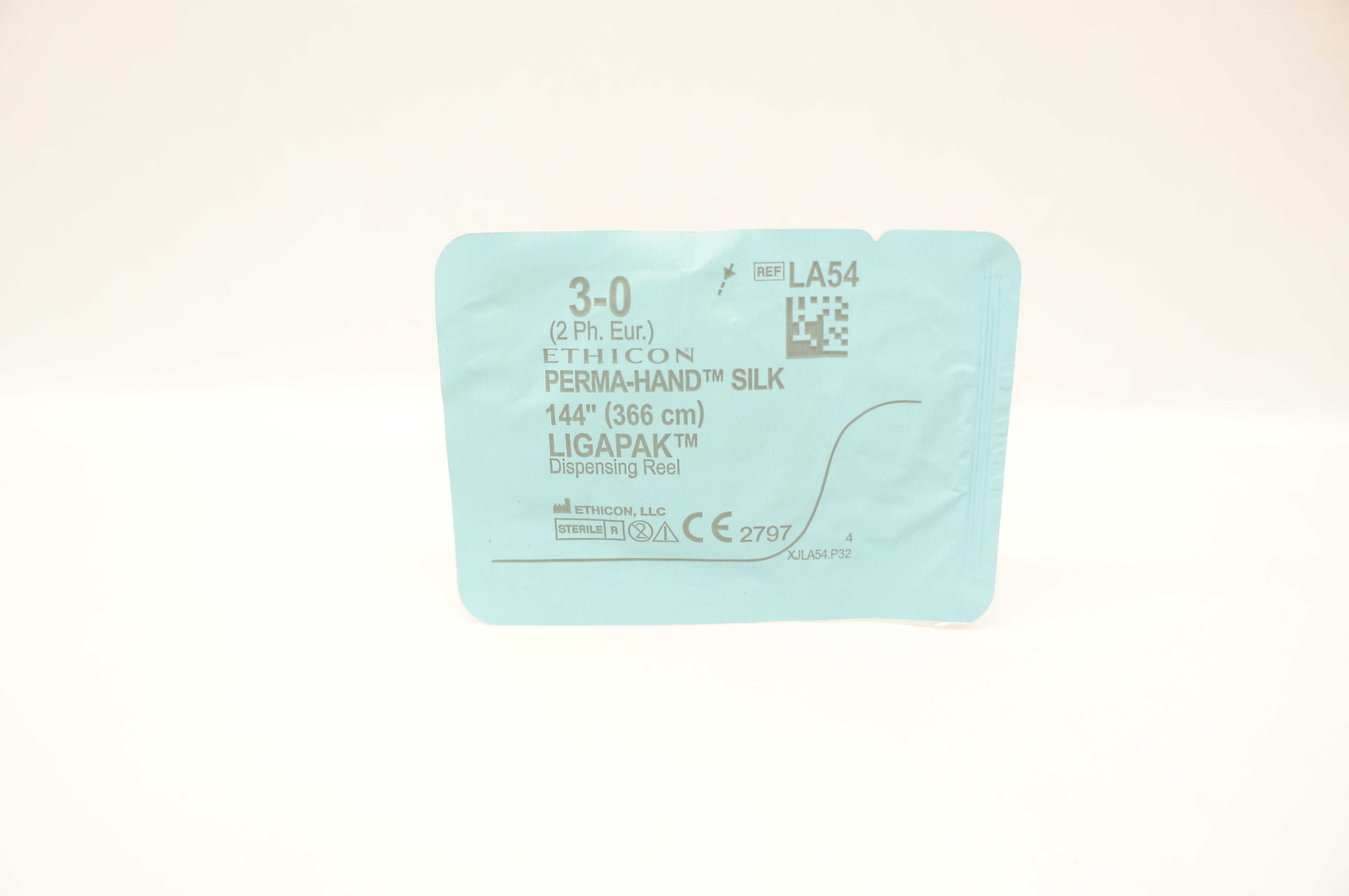 Ethicon LA54 3-0 Perma-Hand Silk LIGAPAK Dispensing Reel 144inch