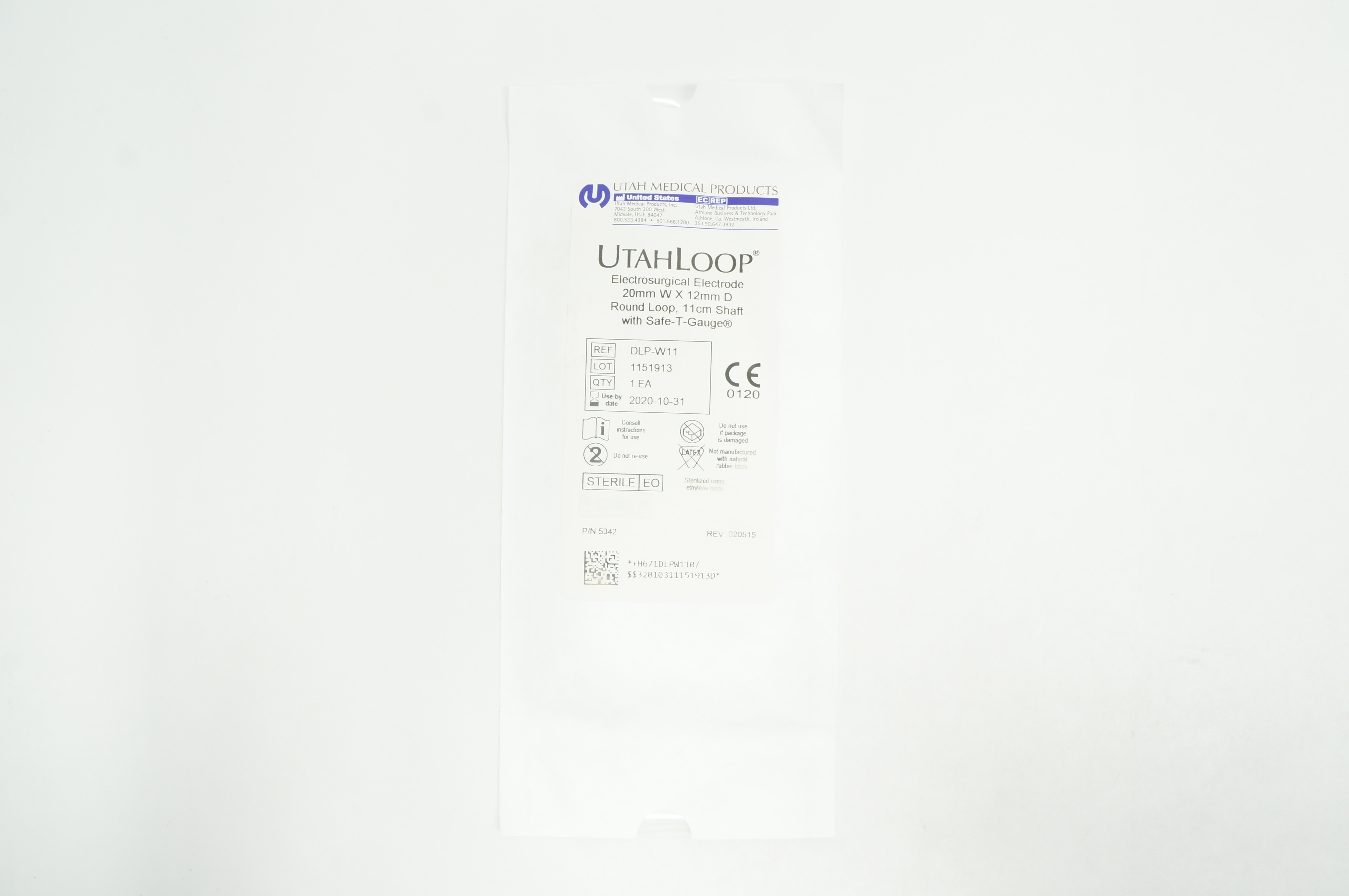 Utah Medical DLP-W11 UtahLoop Electrosurgical Electrode 20mmx12mm Round Loop (x)