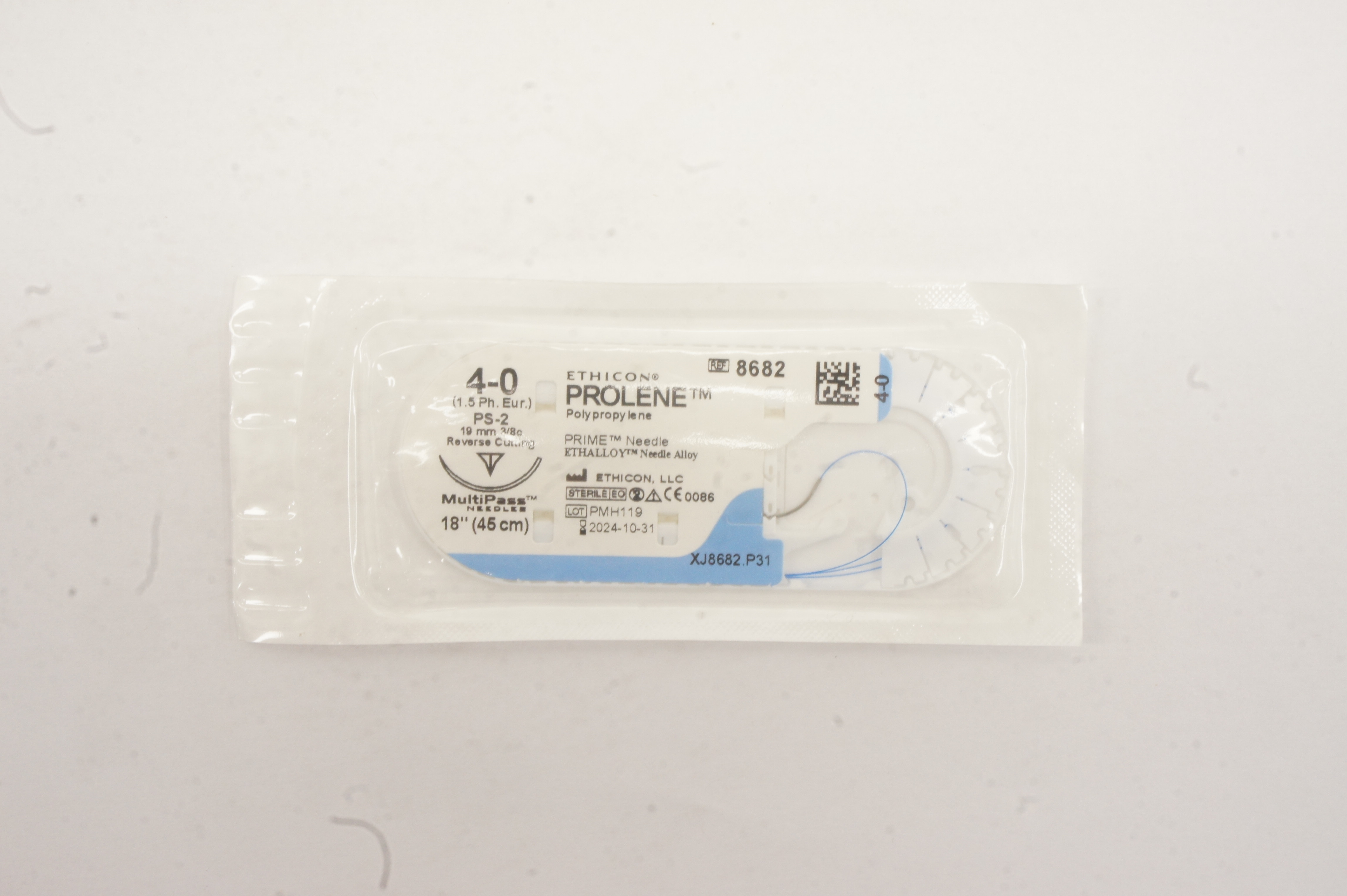 Ethicon 8682 4-0 Prolene Polypropylene Stre Mono Blu PS-2 18inch (x)