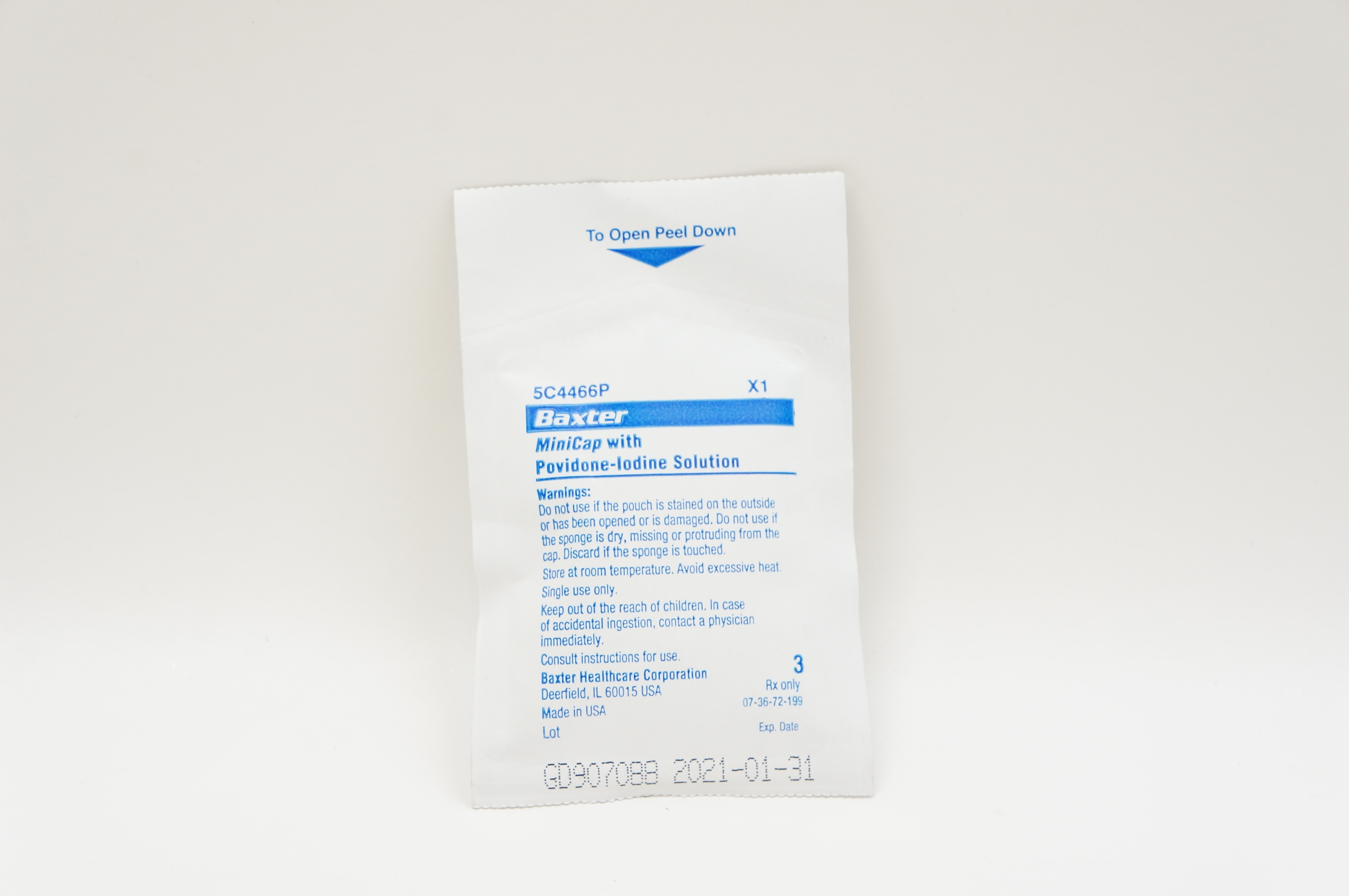 Baxter 5C4466P MiniCap with Povidone-Iodine Solution (x)