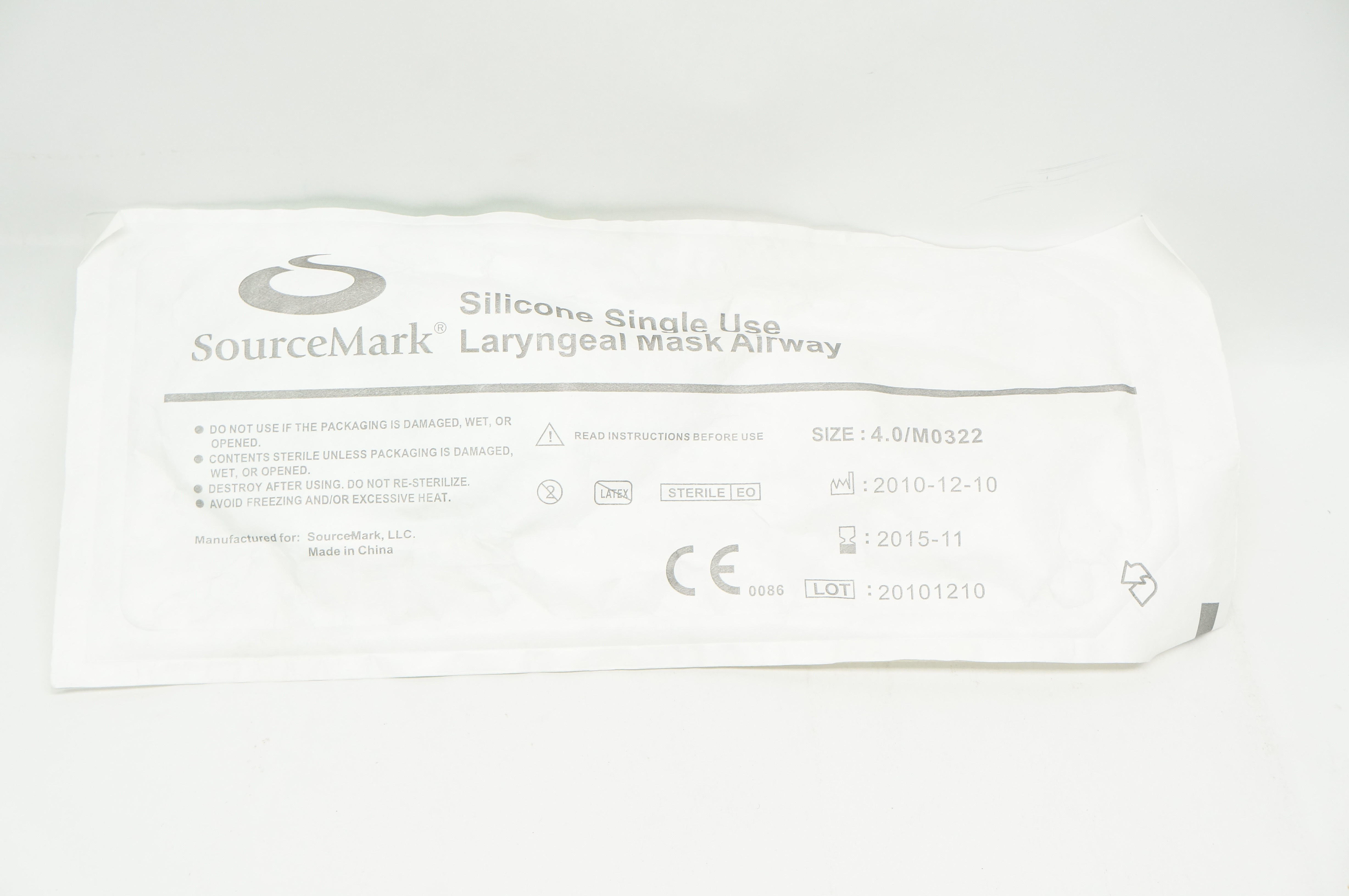 SourceMark M0322 Silicone Laryngeal Mask Airway Size 4 (x)
