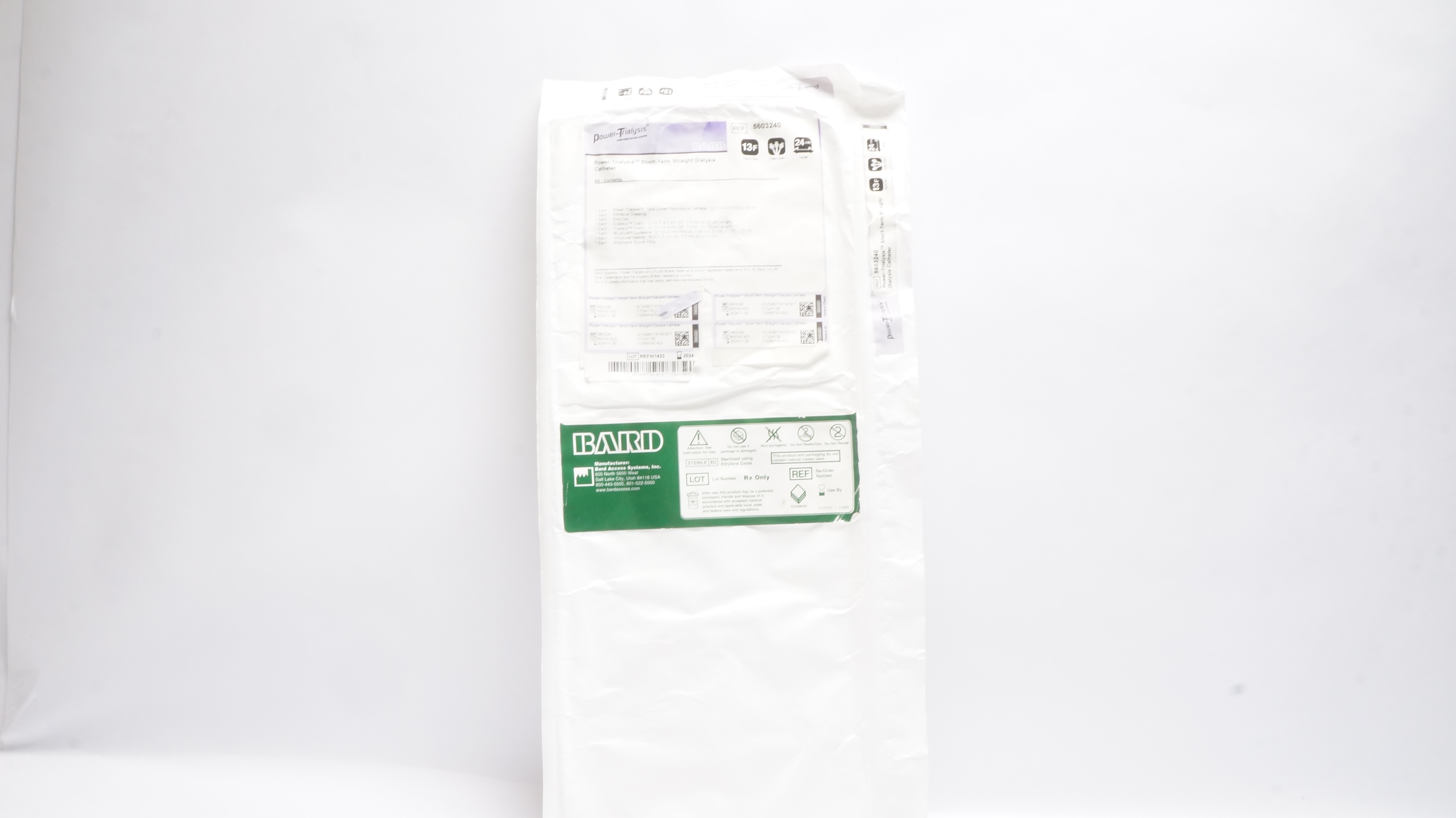 Bard 5603240 Power-Trialysis Short-Term Straight Dialysis Cath 13F (x)