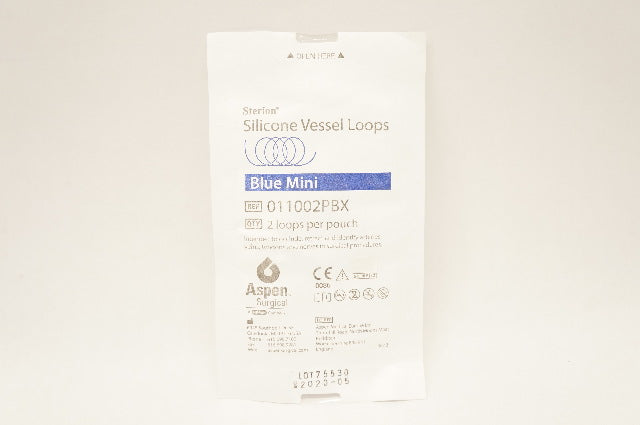 Aspen 011002PBX Silicone Vessel Loops, Blue Mini 2 Loops Per Pouch (x)