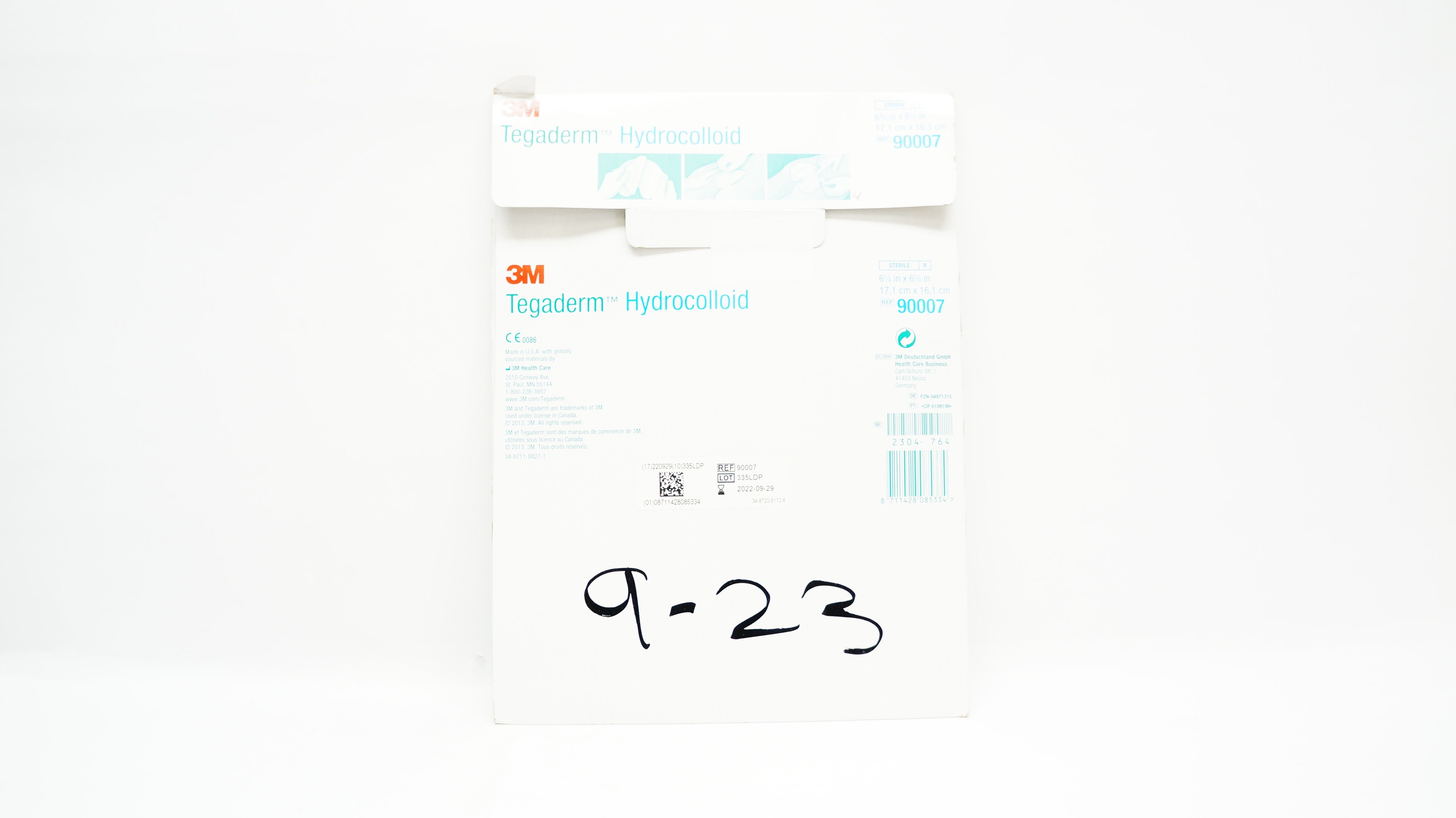 3M 90007 Tegaderm-Hydrocolloid 6-3/4inch x 6-3/8inch (x) - Box of 6