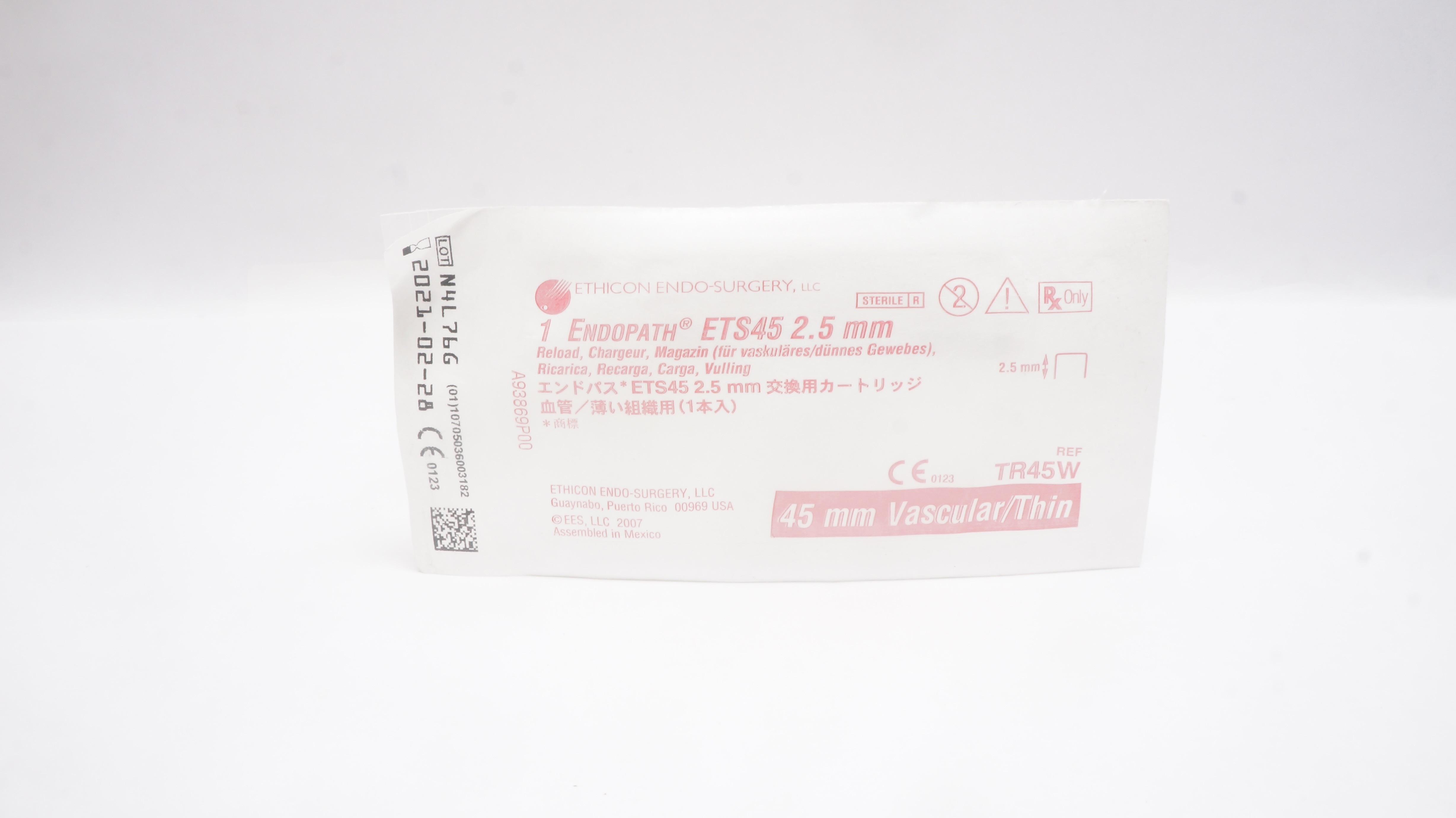Ethicon TR45W 1 Endopath ETS45 2.5mm Reload 45mm Vascular/Thin (x)