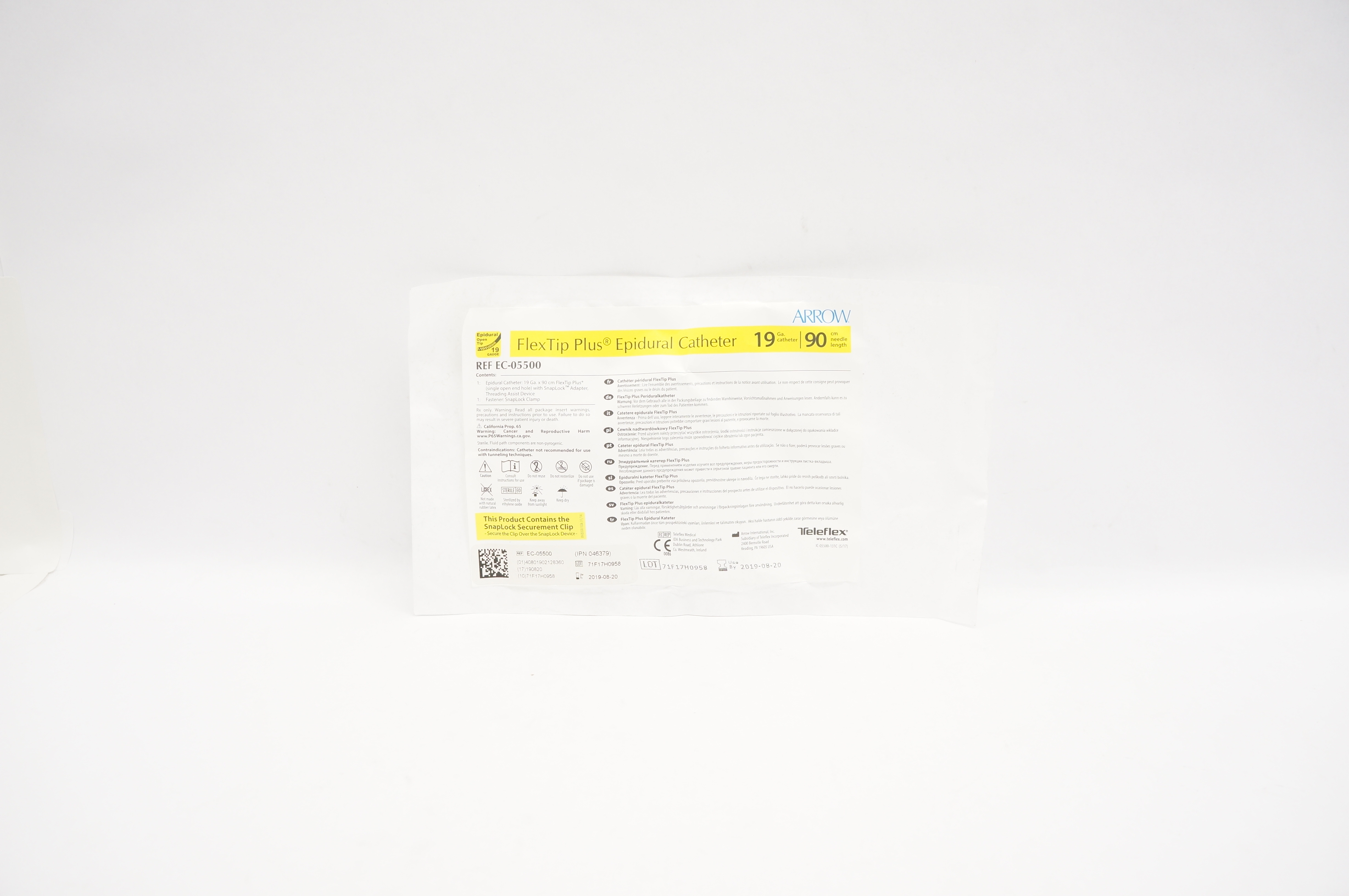 Arrow EC-05500 FlexTip Plus Epidural Cath. 19Ga x 90cm (x)