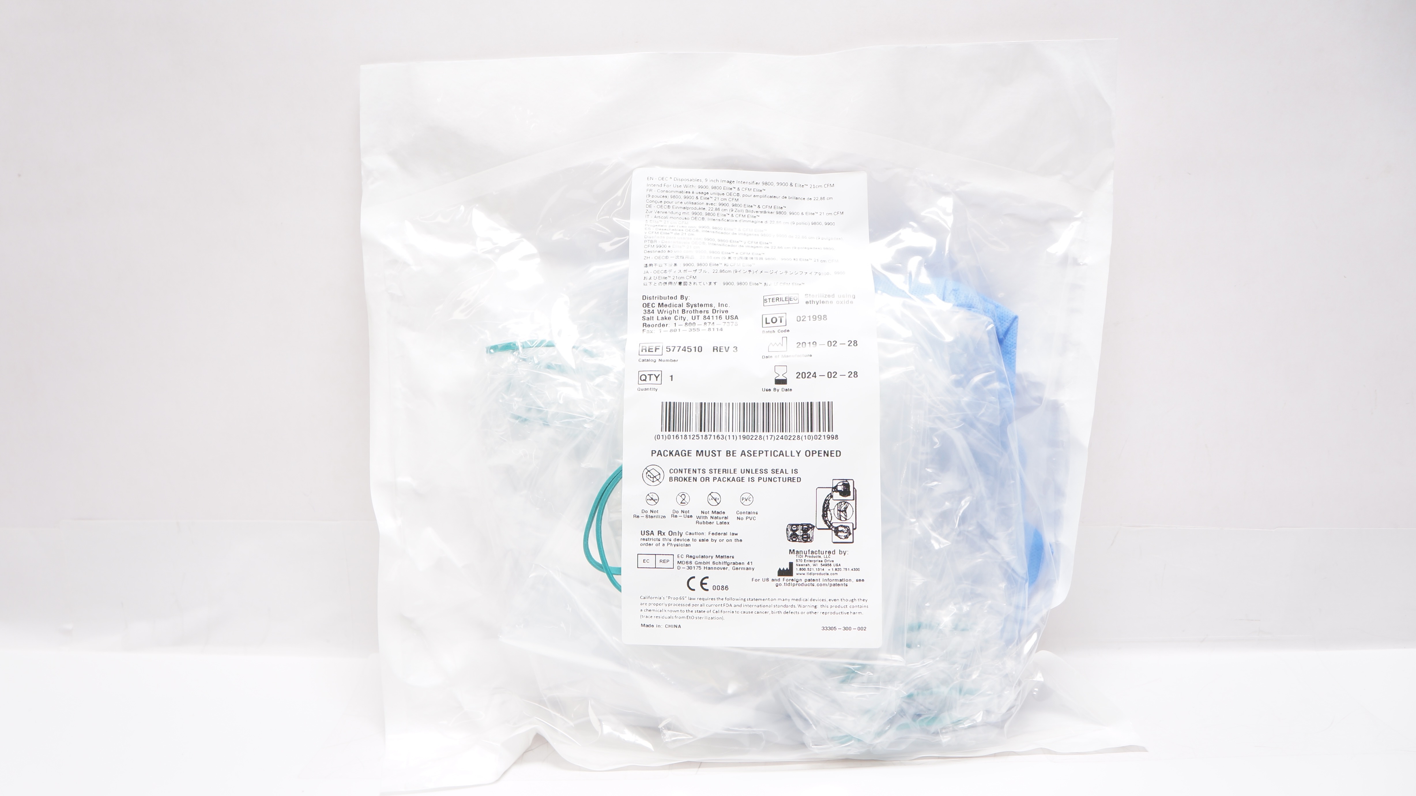 OEC 5774510 Disposables,  9inch Image Intensifier 9800, 9900 & Elite SFM 21cm