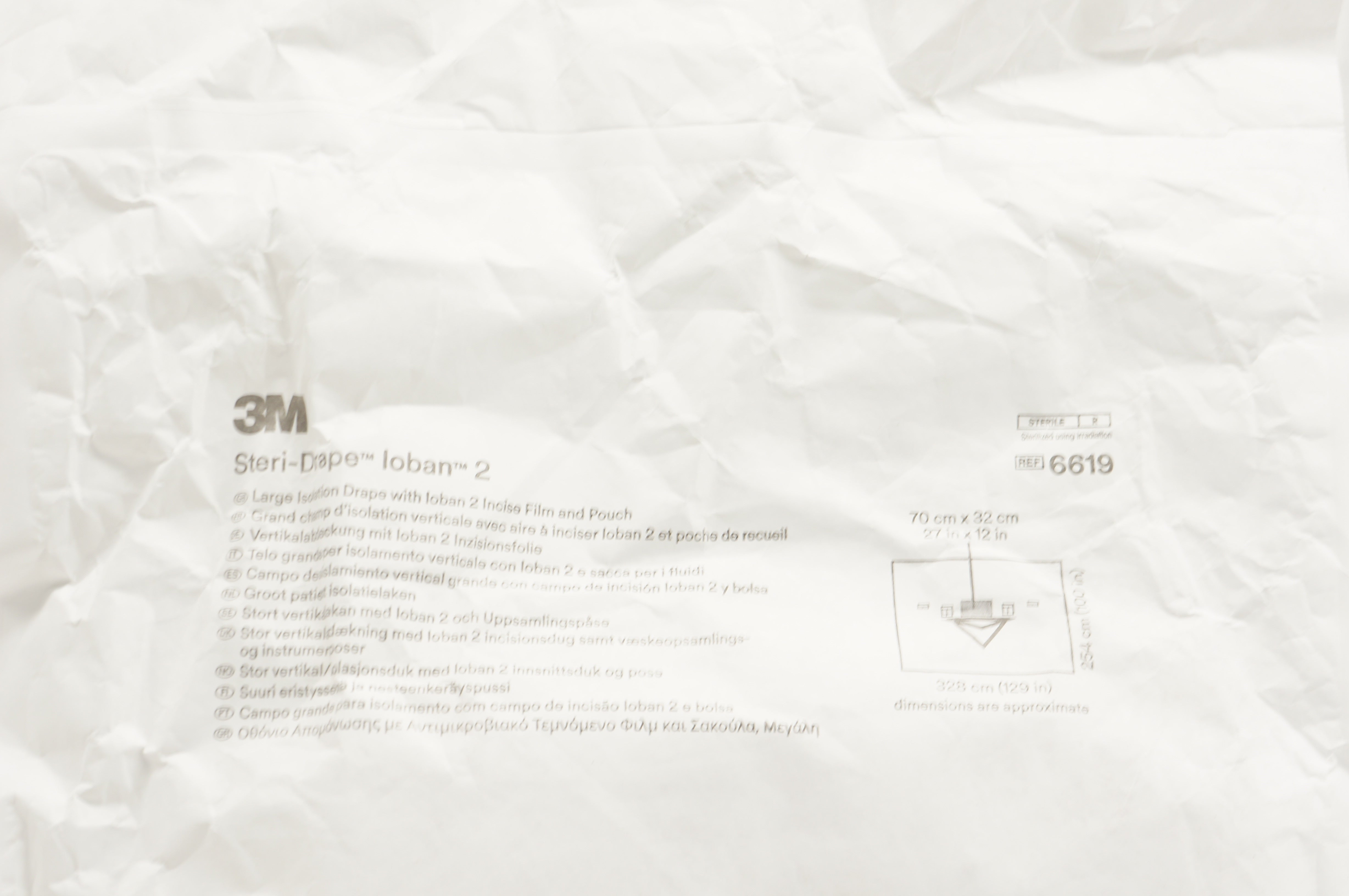 3M 6619 Steri-Drape Loban 2 Large Isolation Drape 129 inch x 100 inch