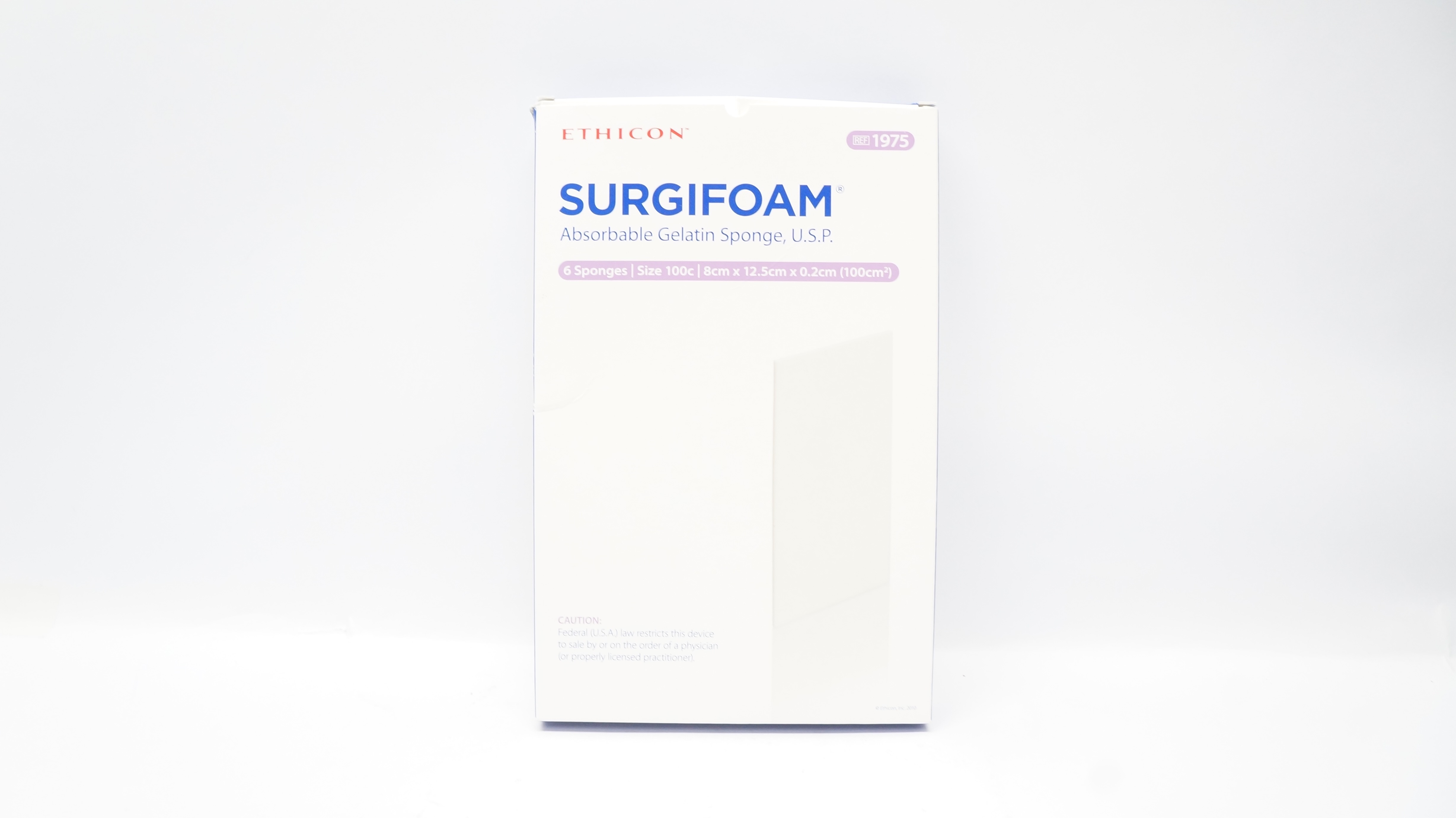 Ethicon 1975 Surgifoam Absorbable Gelatin Sponge 8 x 12.5 x 0.2cm (x) - Box of 4