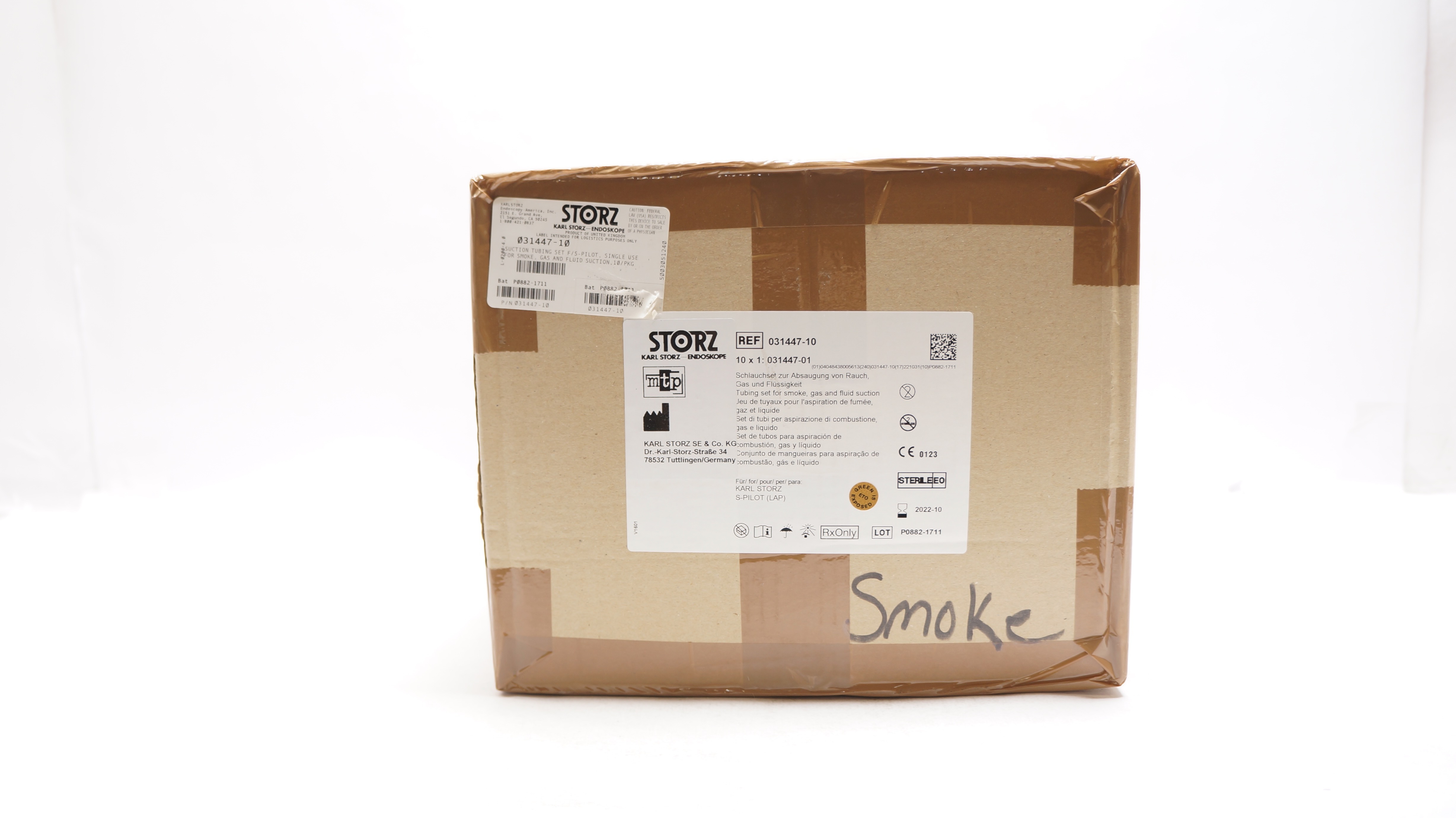 Karl Storz 031447-10 Endoscopy S-Pilot Smoke Evacuator Tube Sets (x) -Case of 10