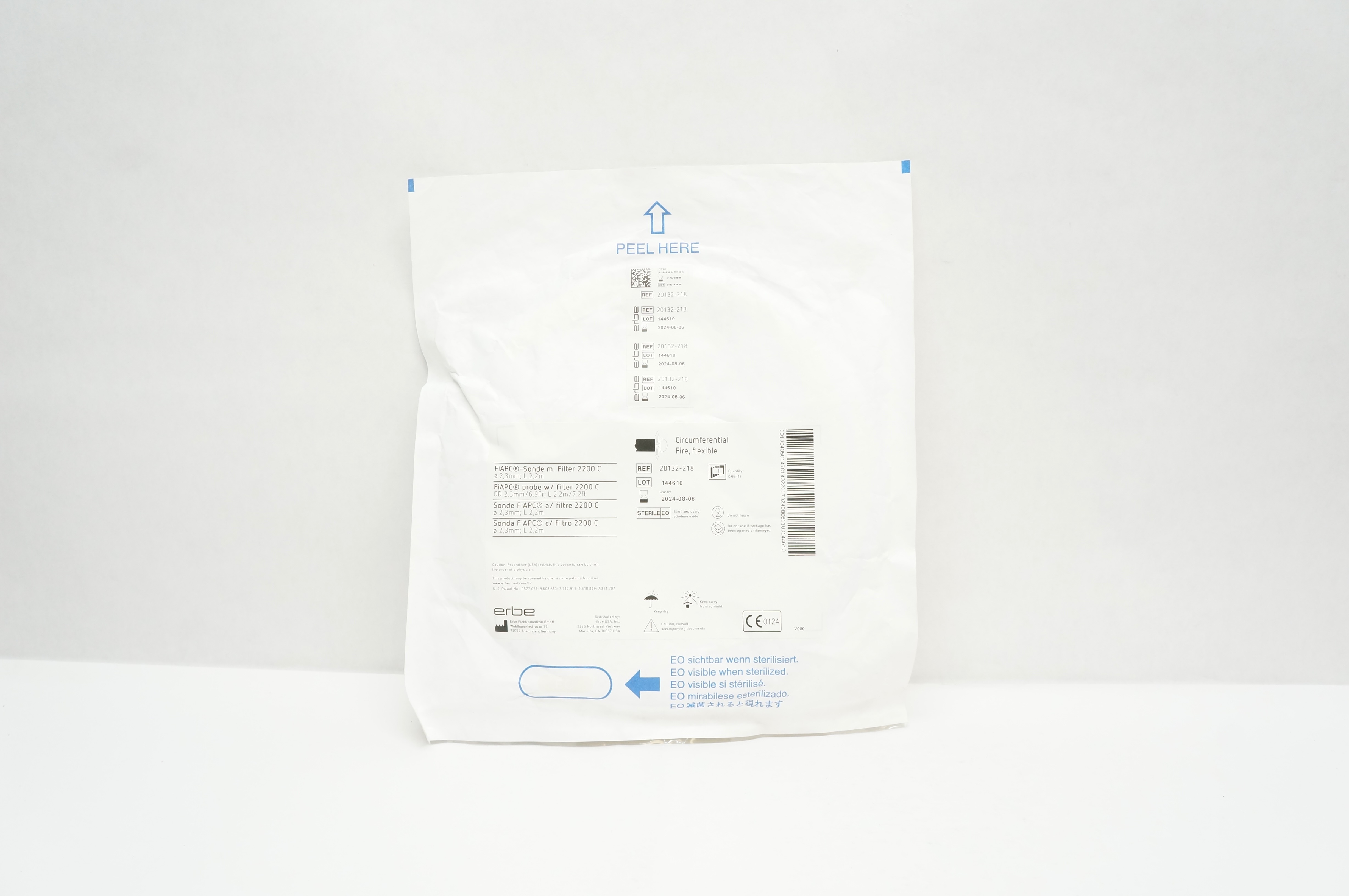 ERBE 20132-218 Circumferential Fire Flexible OD 2.3mm x 6.9Fr L 2.2m x 7.2ft